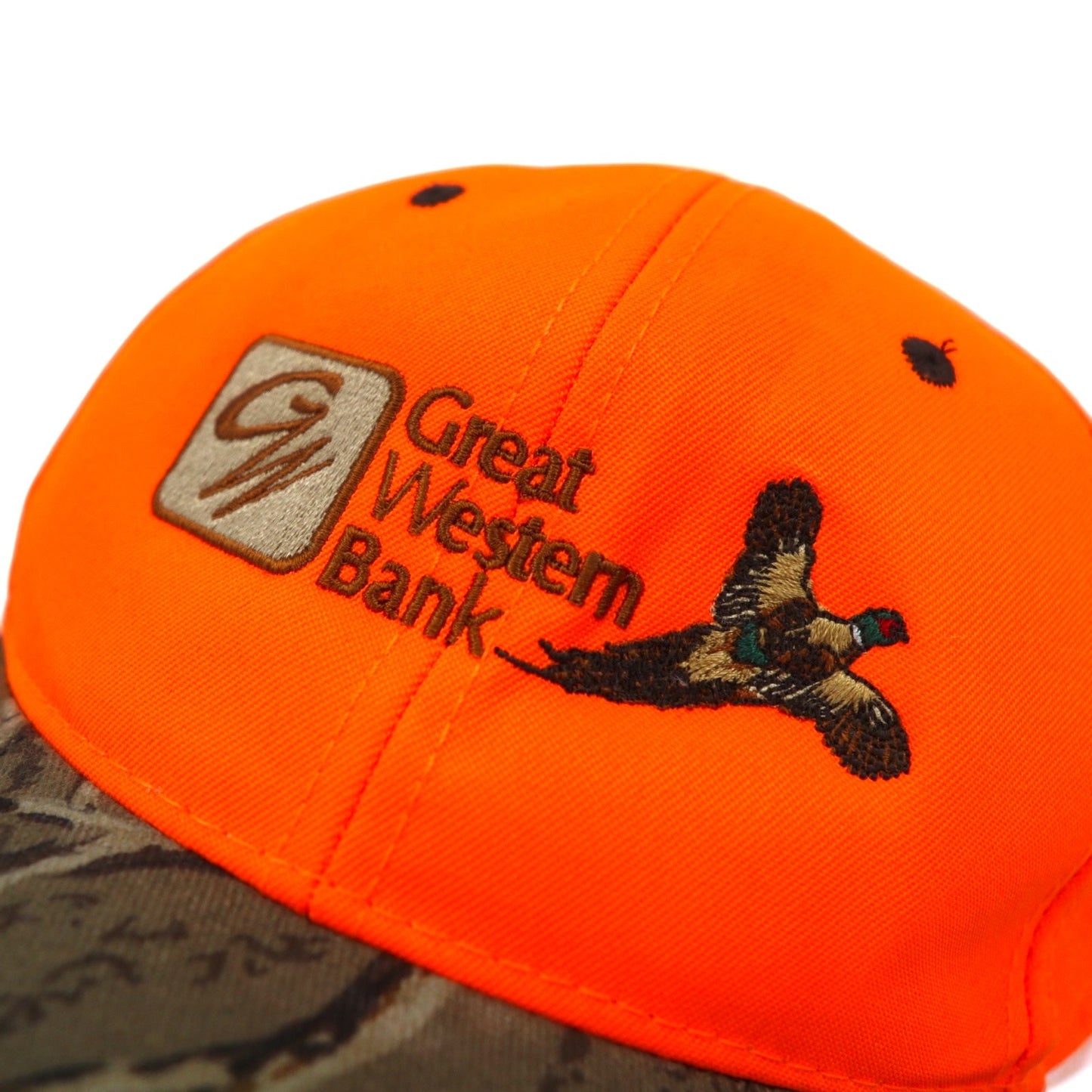Great Western Bank 6パネルキャップ ハンティングキャップ ONE オレンジ リアルツリーカモ ポリエステル