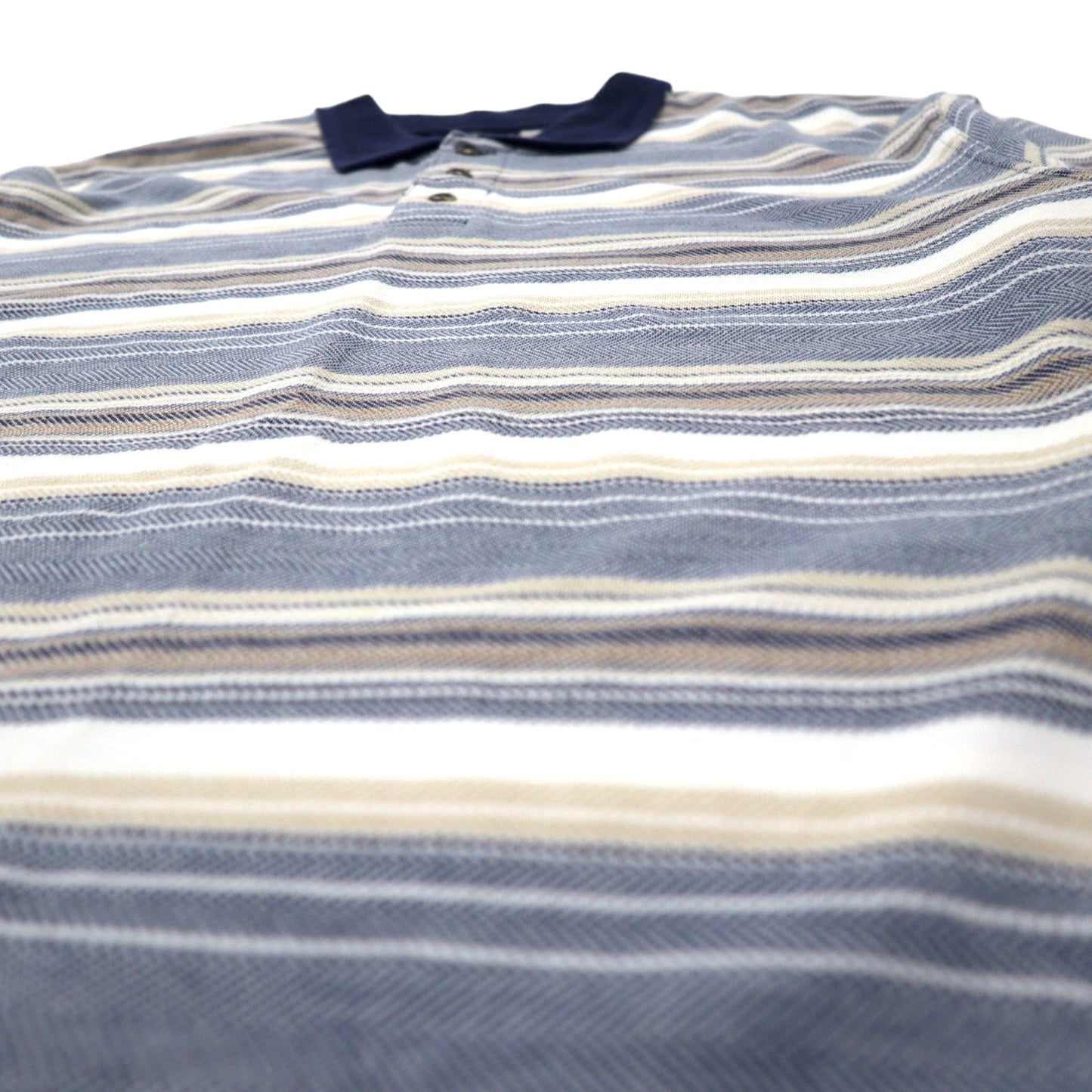 Lee SPORT 90年代 ボーダー ポロシャツ L ブルー マルチカラー コットン