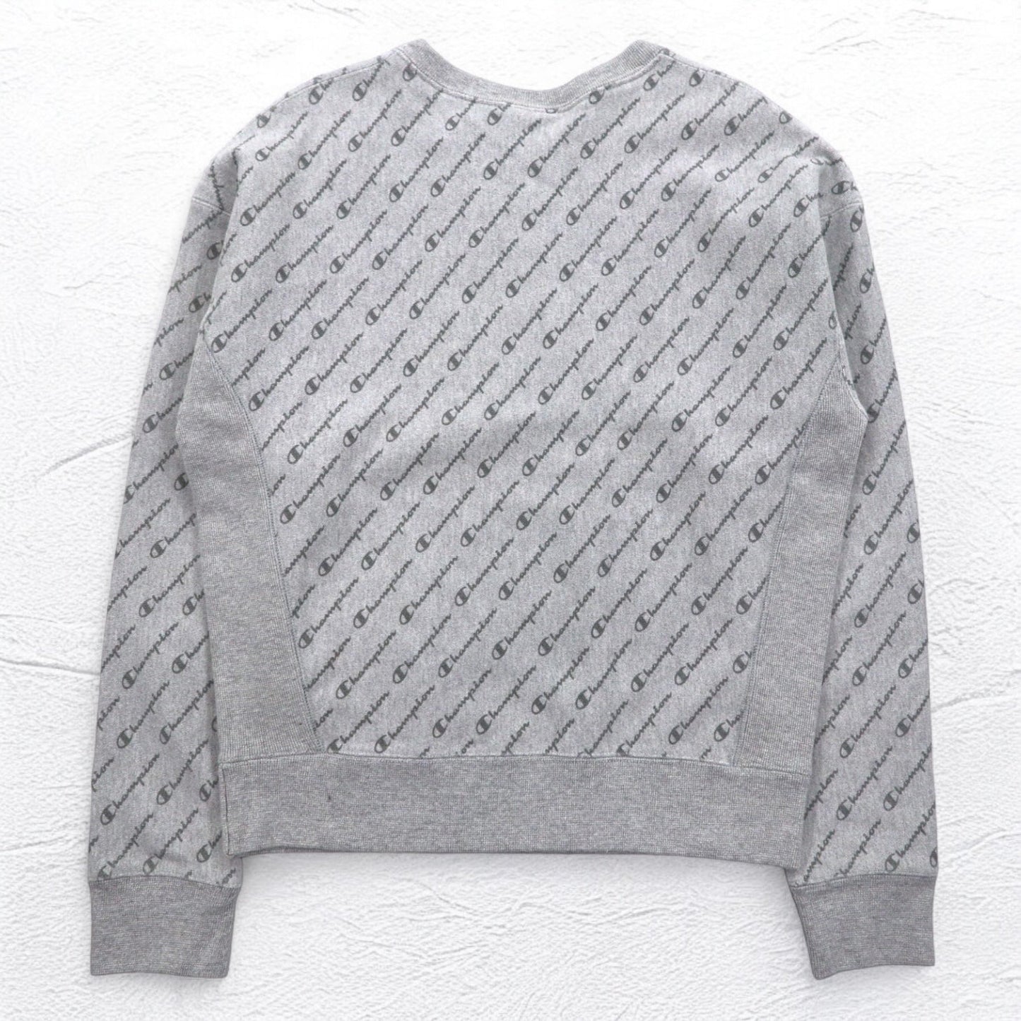 Champion リバースウィーブ REVERSE WEAVE 総柄 スウェット XL グレー 青単タグ 復刻 ホンジュラス製