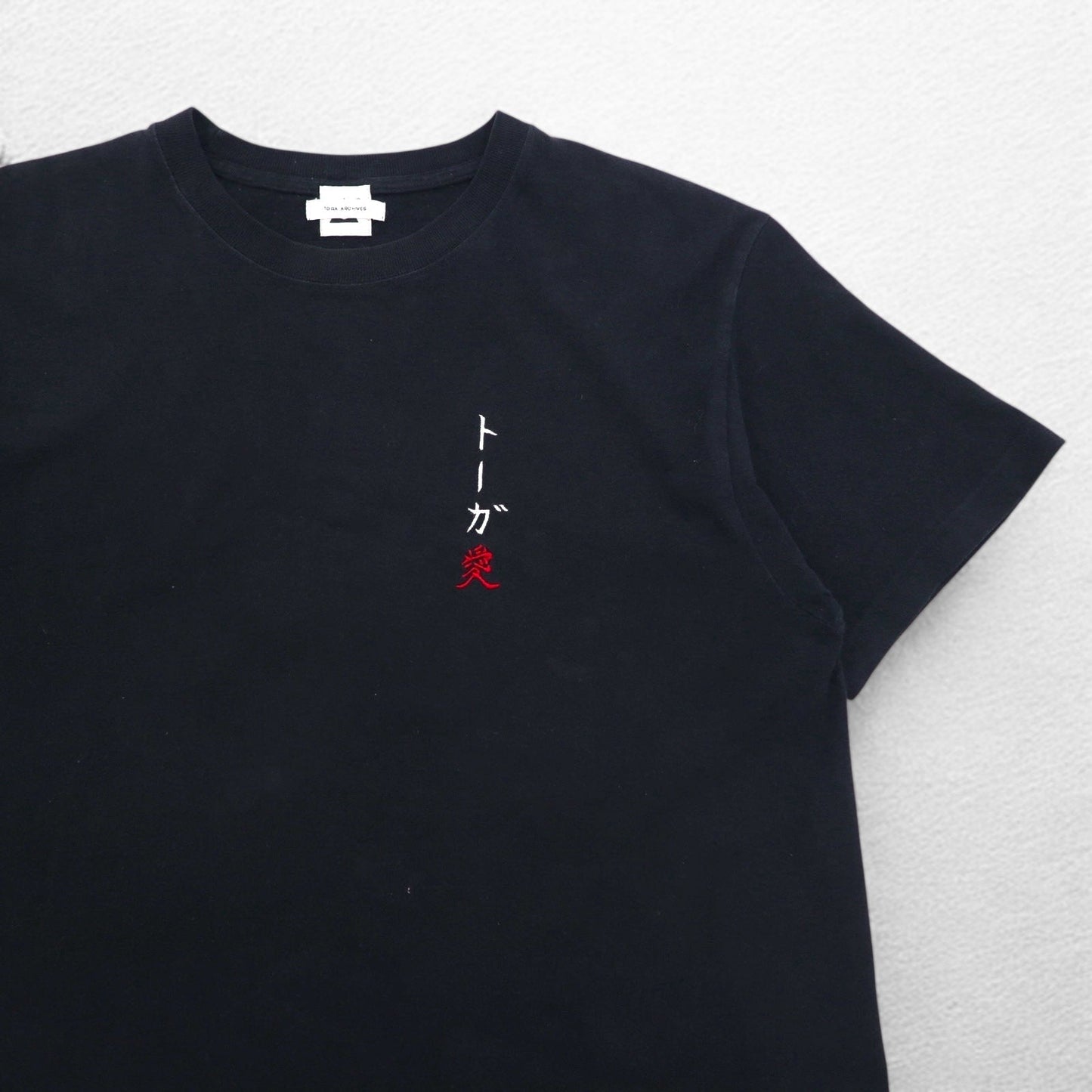 TOGA ARCHIVES × モンゴリアンチョップス トーガ愛 刺繍 Tシャツ M ブラック コットン 大阪店限定