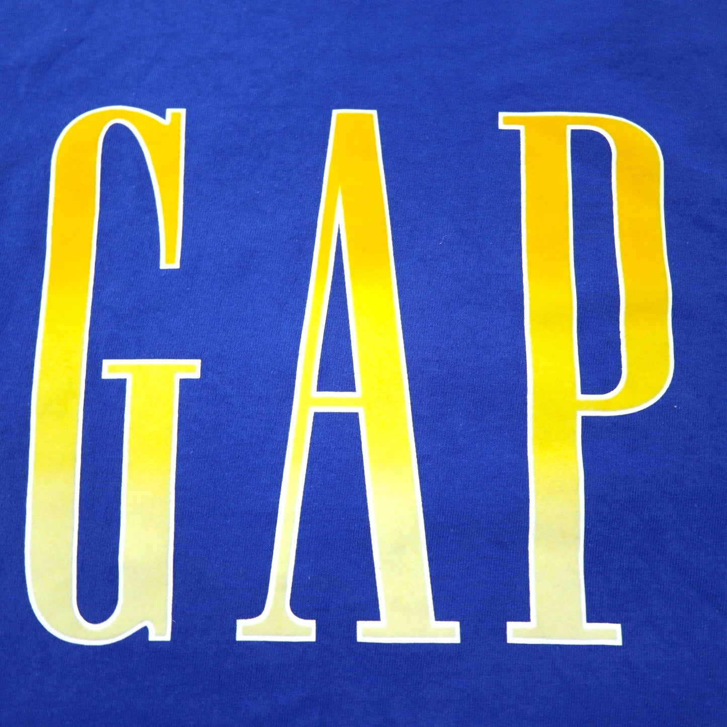 GAP ロゴプリント Tシャツ L ブルー コットン GRADIENT LOGO CRISP ROYAL BL TEE 579588-03