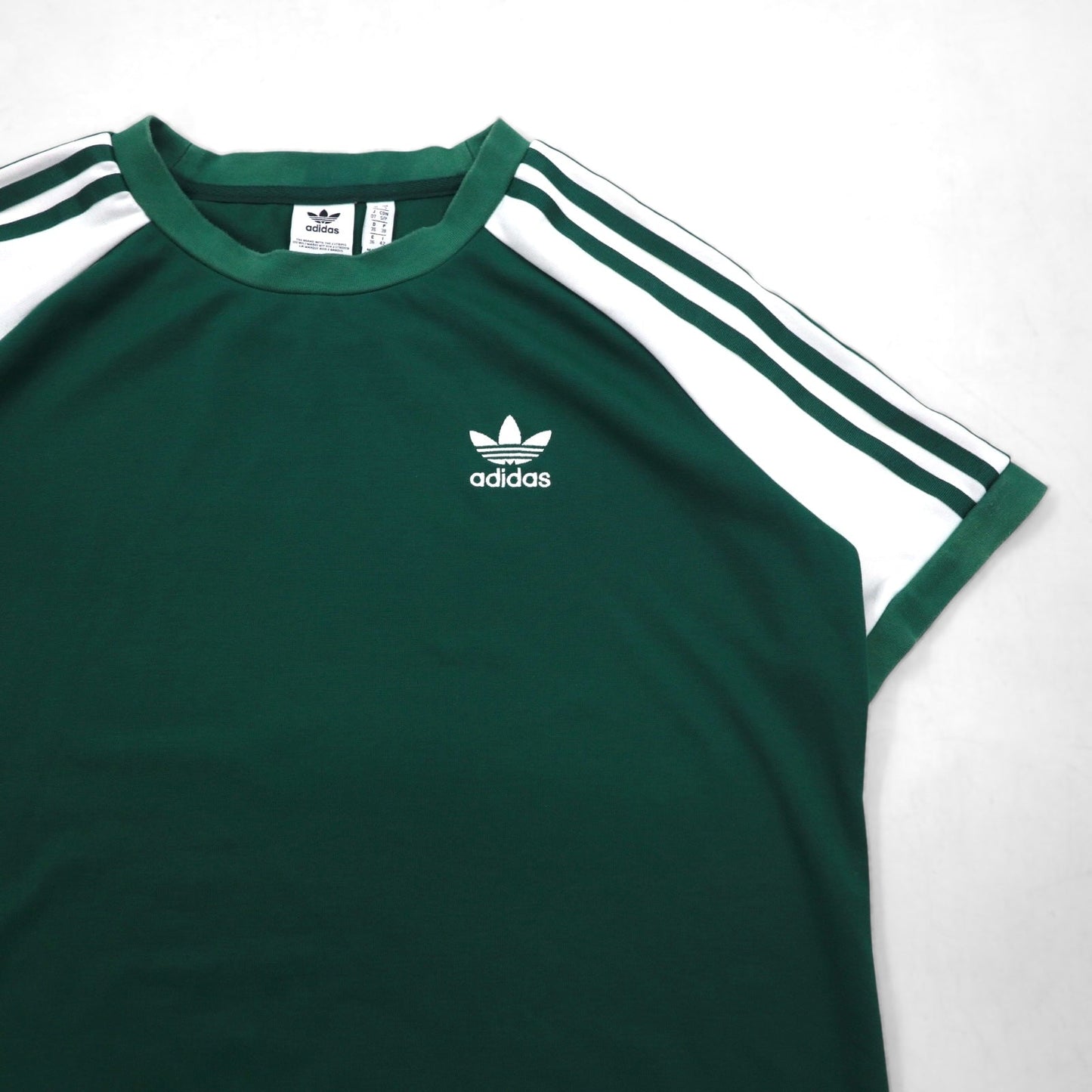 adidas originals ラグラン ドレス ワンピース Raglan Dress Tシャツ XL グリーン トレフォイルロゴ 3ストライプ CE4963