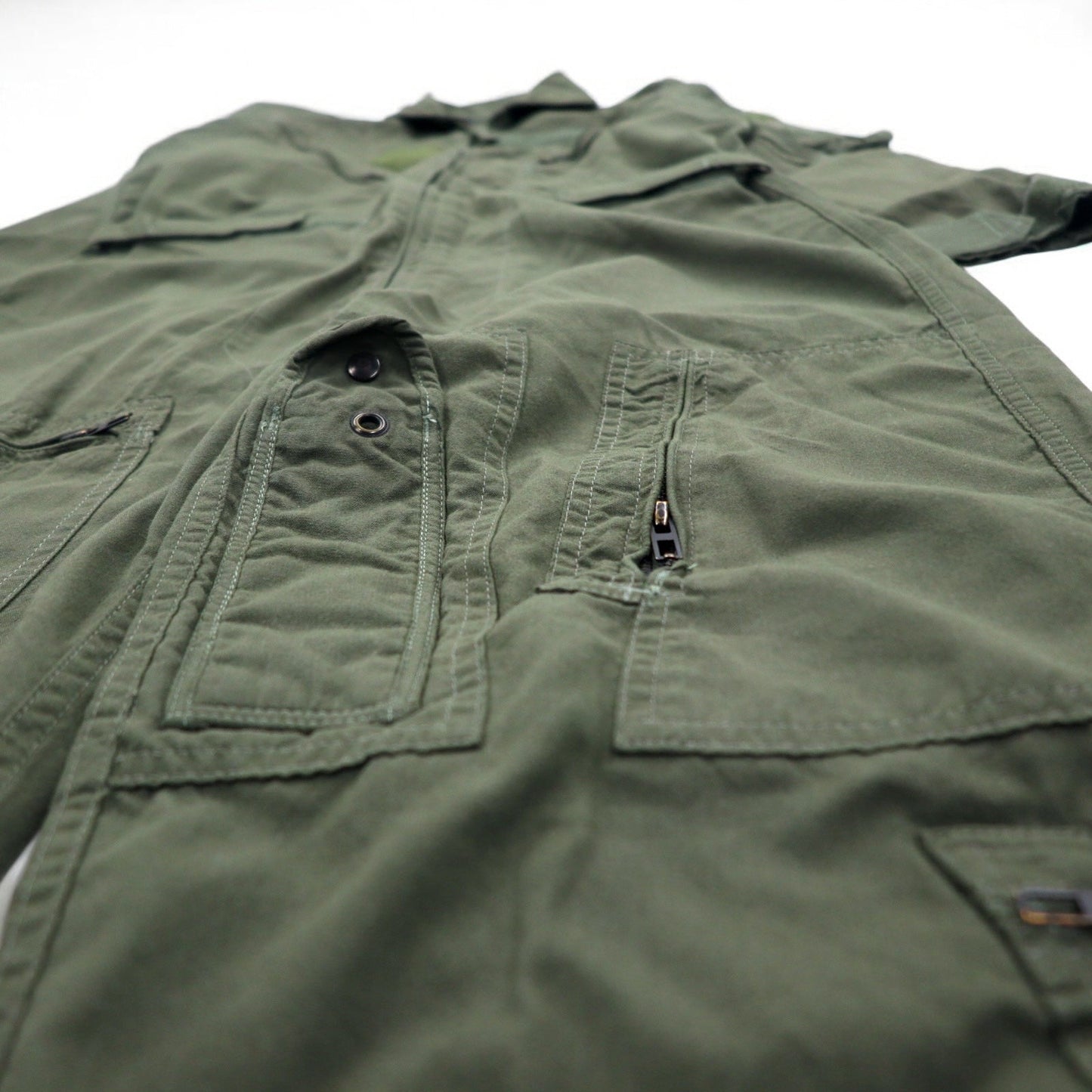 US ARMY 米軍 CWU-27P COVERALLS FLYERS フライトスーツ オールインワン ツナギ L カーキ アラミド 難燃 ミリタリー 8415-01-043-8386 BROOMFIELD,Co.