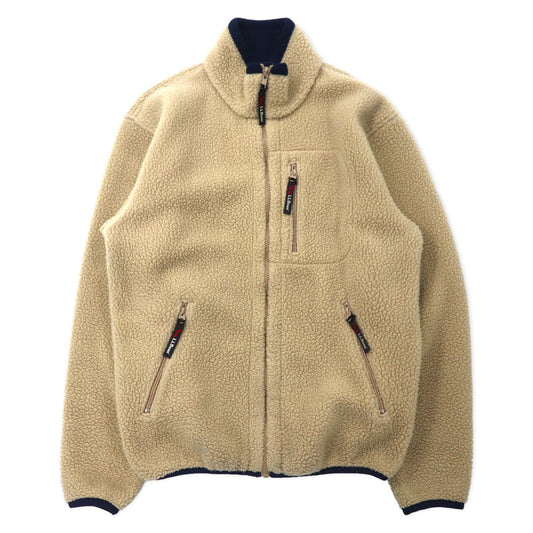 L.L.Bean USA製 フルジップ フリースジャケット S クリーム ポリエステル 0D437