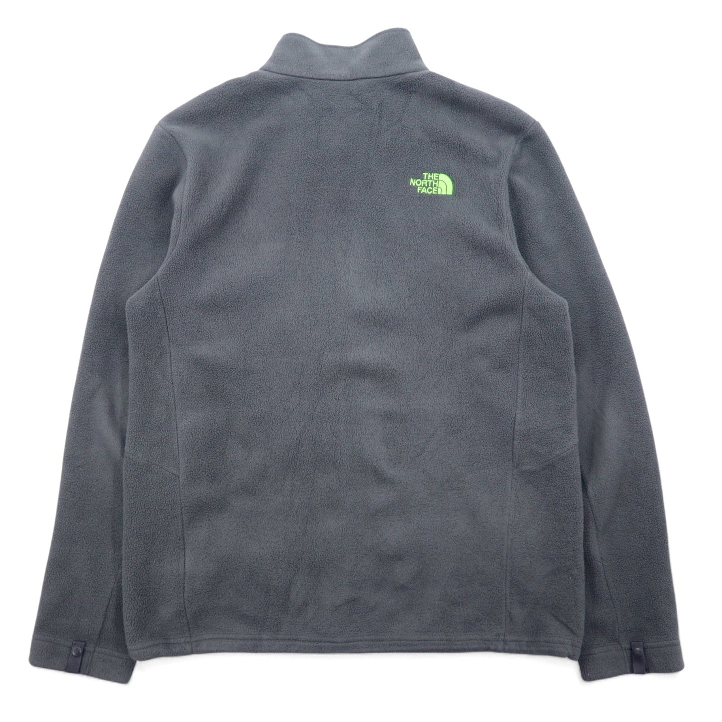THE NORTH FACE フリースジャケット L グレー ポリエステル ロゴ刺繍 ドローコード エルサルバドル製