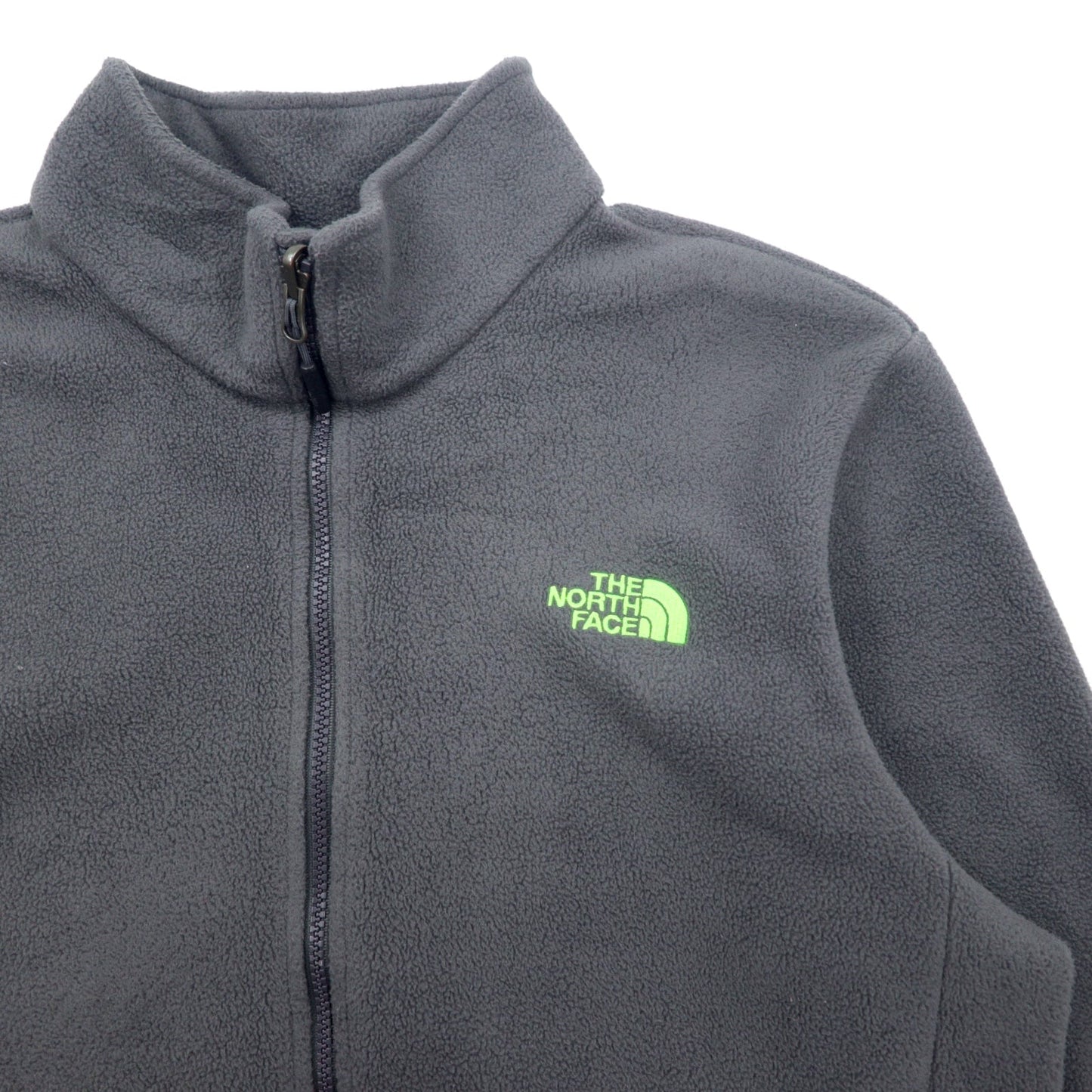 THE NORTH FACE フリースジャケット L グレー ポリエステル ロゴ刺繍 ドローコード エルサルバドル製
