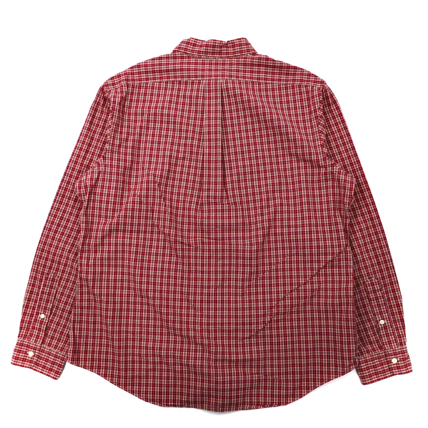Ralph Lauren ボタンダウンシャツ XL レッド コットン CUSTOM FIT スモールポニー刺繍