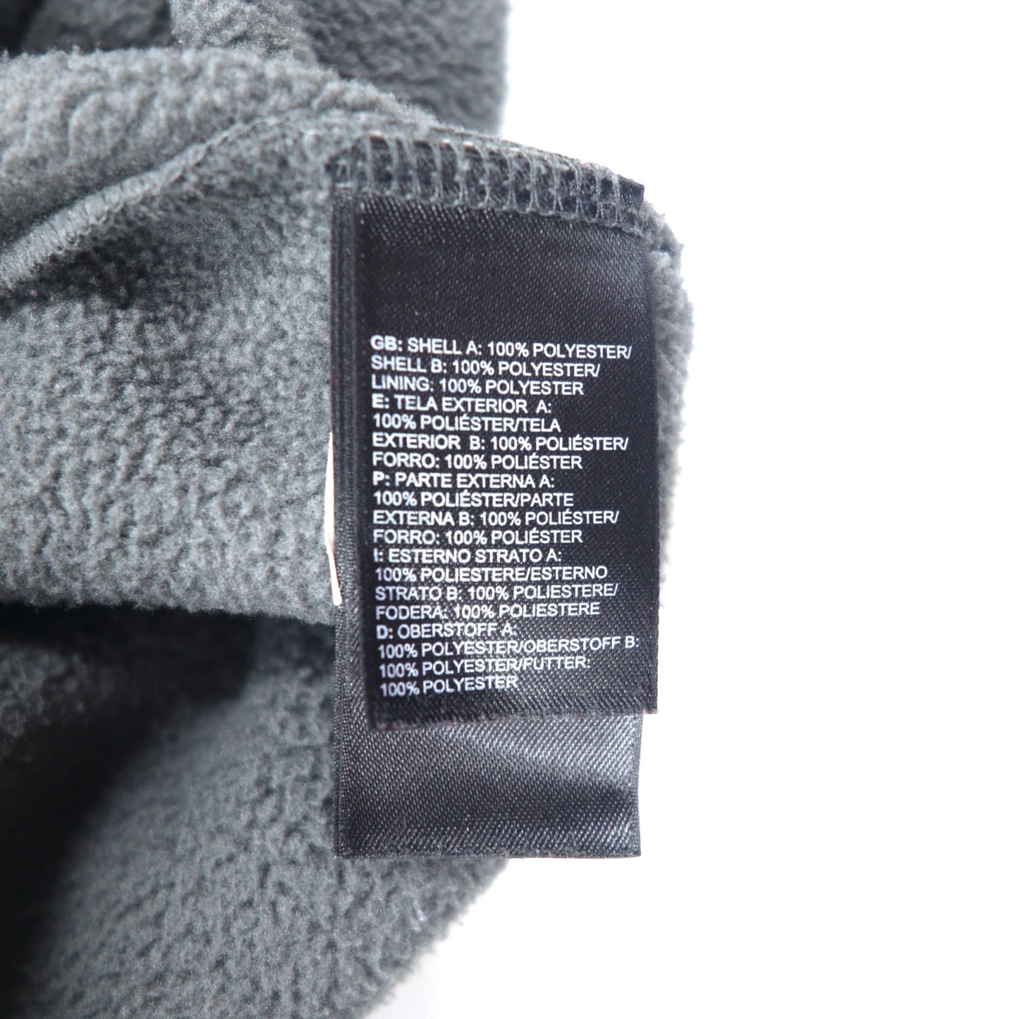 THE NORTH FACE フリースジャケット L グレー ポリエステル ロゴ刺繍 ドローコード エルサルバドル製