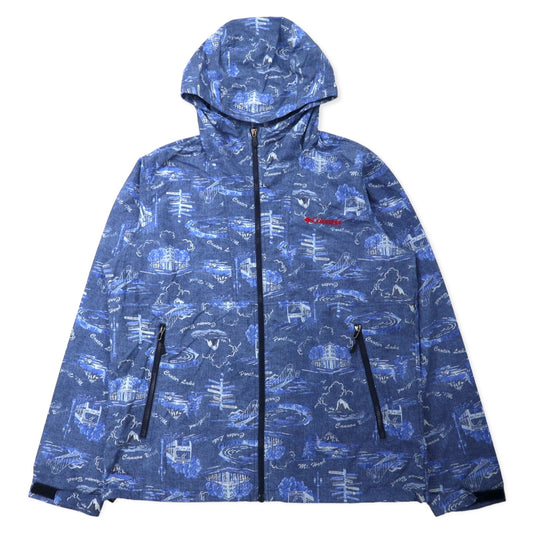 Columbia ヘイゼンパターンドジャケット XL ブルー 総柄 ナイロン 撥水 パッカブル HAZEN PATTERNED JACKET PM3728