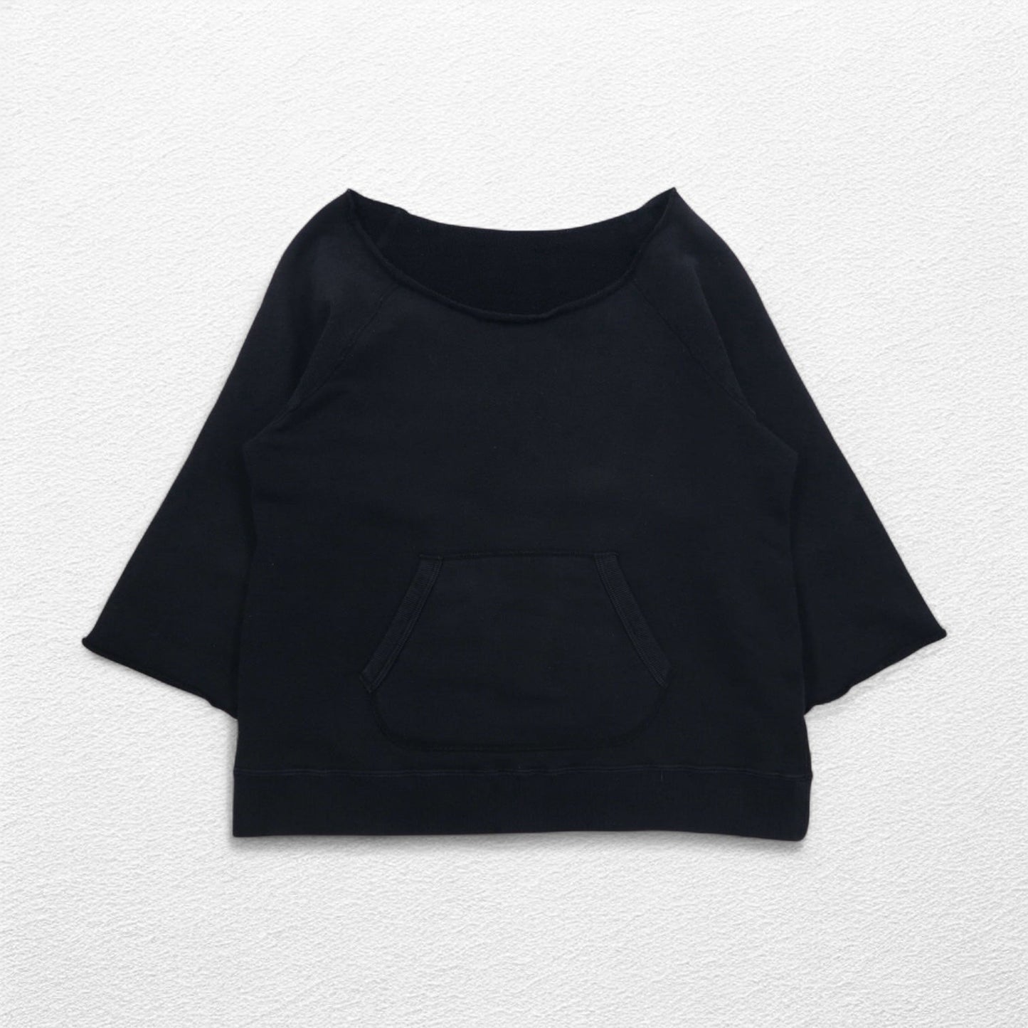 SUNSEA カットオフ POP ART スウェット FREE ブラック フロントポケット