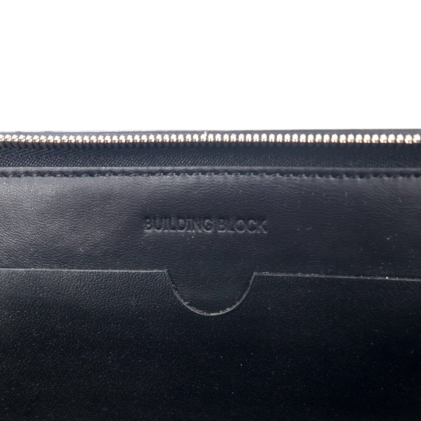 Building Block book wallet a clutch and wallet 長財布 クラッチバッグ ブラック レザー ウッドボール