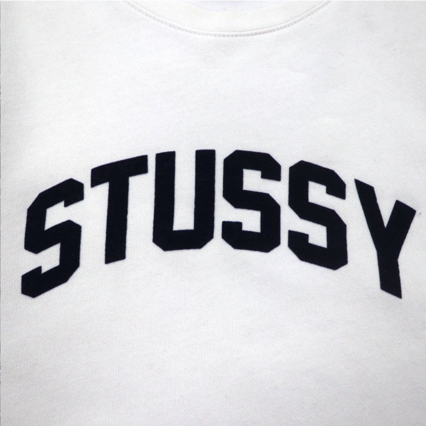 STUSSY USA製 アーチロゴ スウェット XL ホワイト コットン
