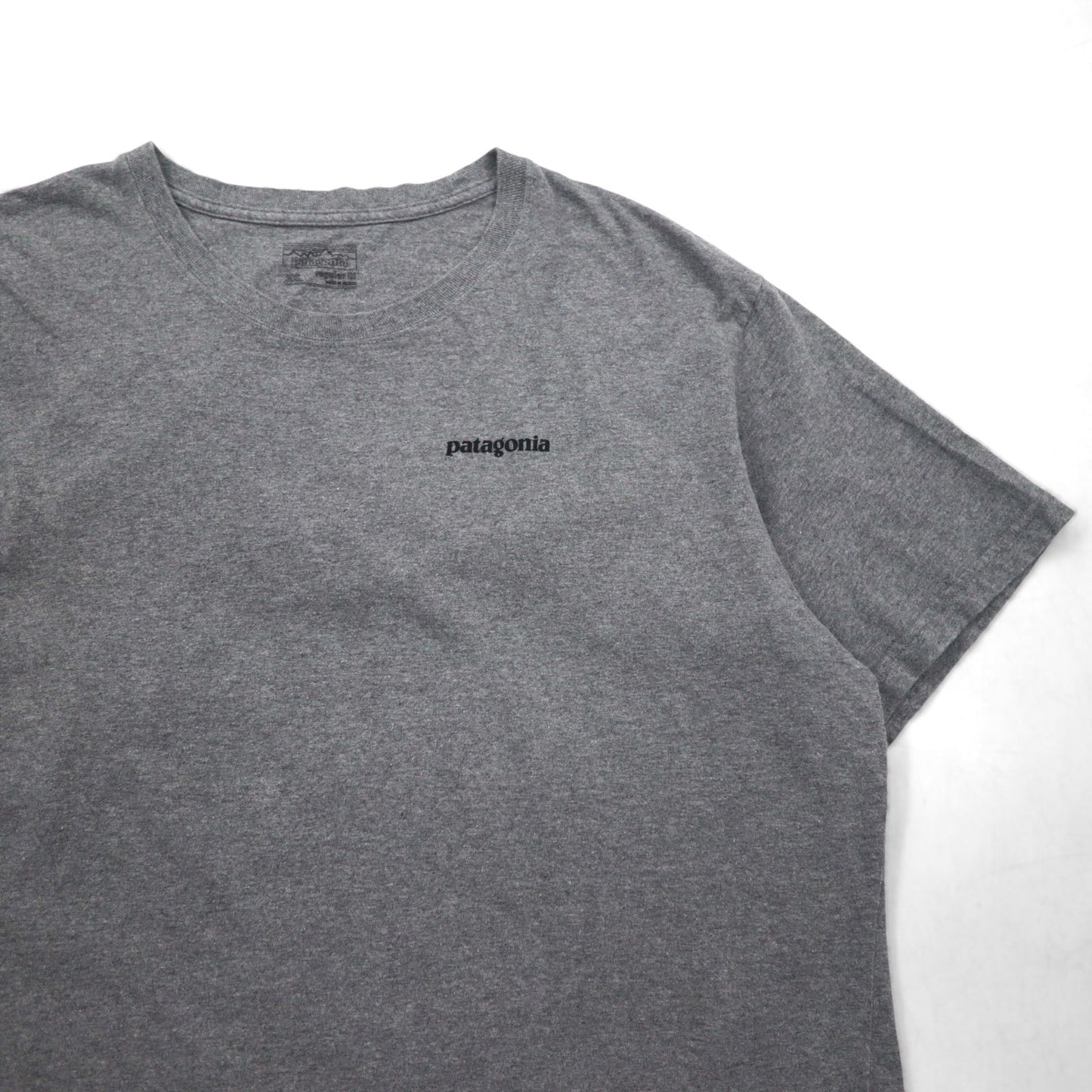 patagonia P-6 ロゴ コットン Tシャツ P-6 Logo Cotton T-Shirt 2XL グレー バックプリント 38906
