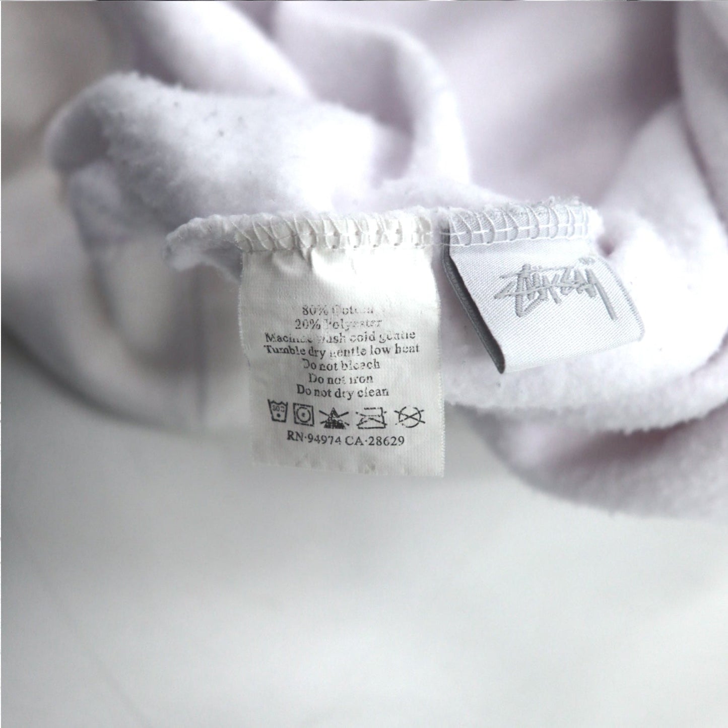 STUSSY USA製 アーチロゴ スウェット XL ホワイト コットン