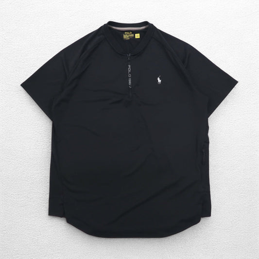 POLO RALPH LAUREN パフォーマンス ドライフィット シャツ L ブラック ハーフジップ サイドポケット