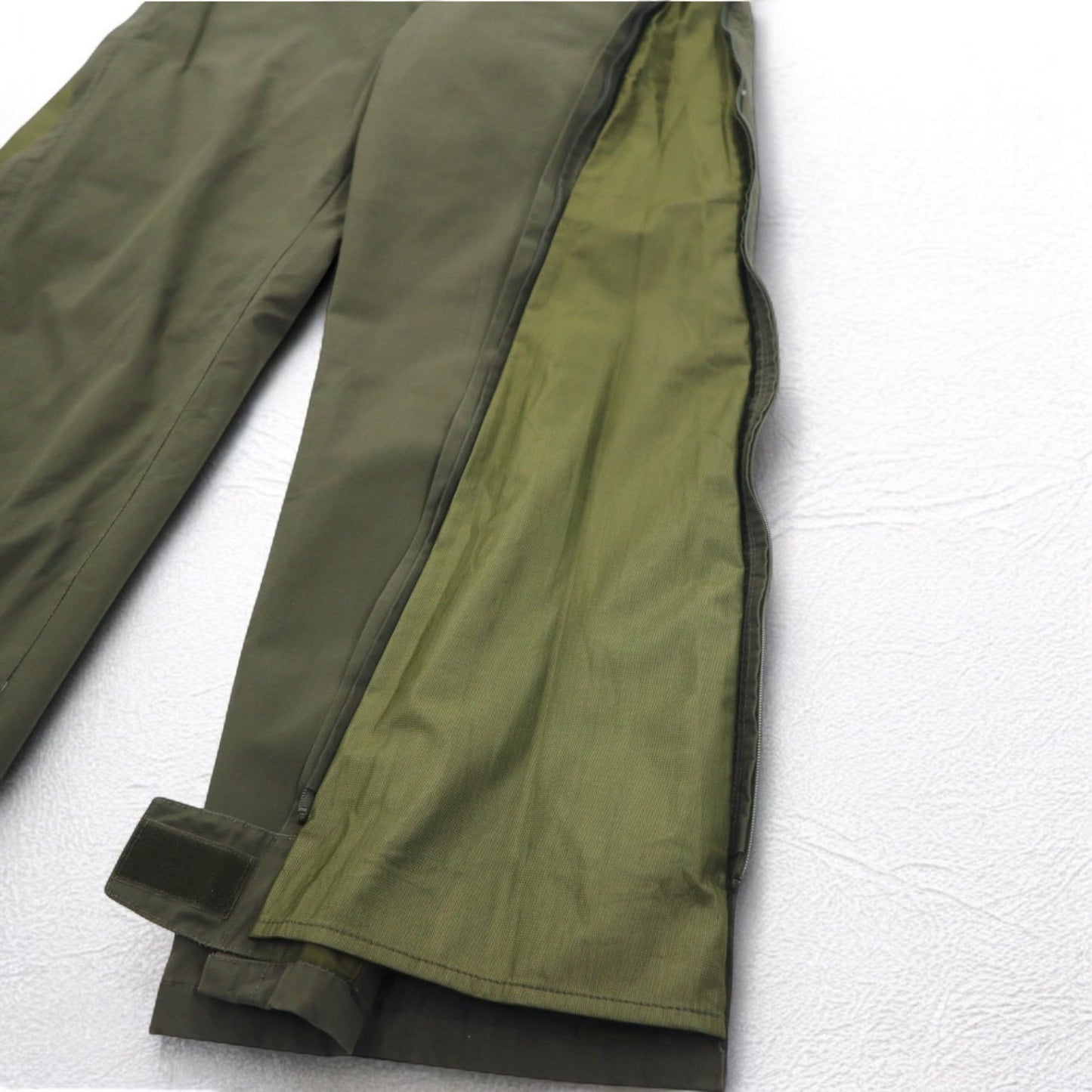 GERMAN ARMY ドイツ軍 90年代 ゴアテックス GORE-TEX Wet Weather Pants オーバーオール  L カーキ  OPTIジップ ミリタリー KROYER 8415-12-900-0005