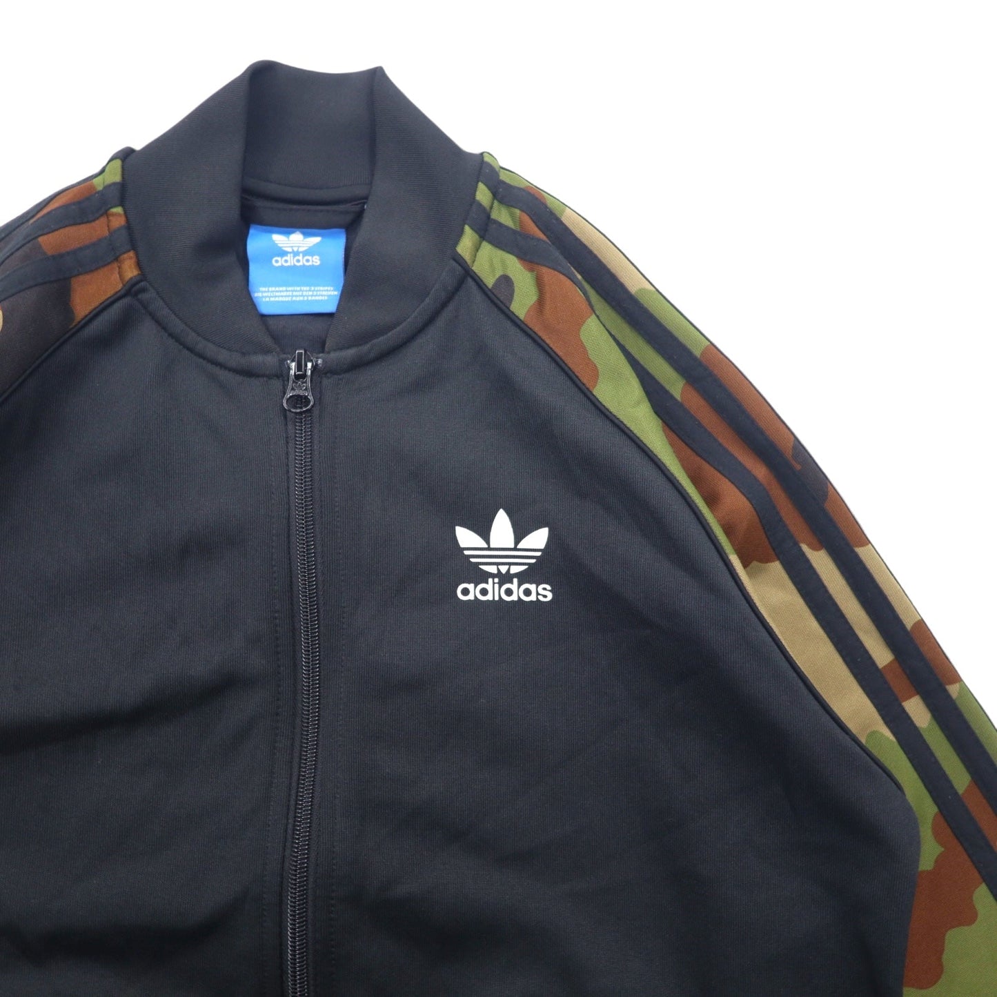 adidas originals ATP型 トラックジャケット ジャージ XS ブラック 3ストライプ カモ スーパースター ESSENTIALS CAMO SUPERSTAR TRACK TOP トレフォイルロゴ AY8172