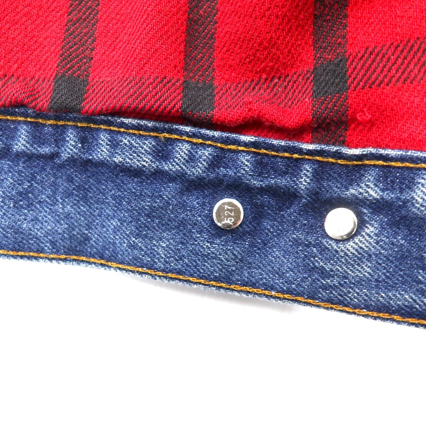 Levi's USA製 80年代 デニムジャケット Gジャン XL ブルー コットン ボタン裏527 ブランケット ネルライナー 57529 0408