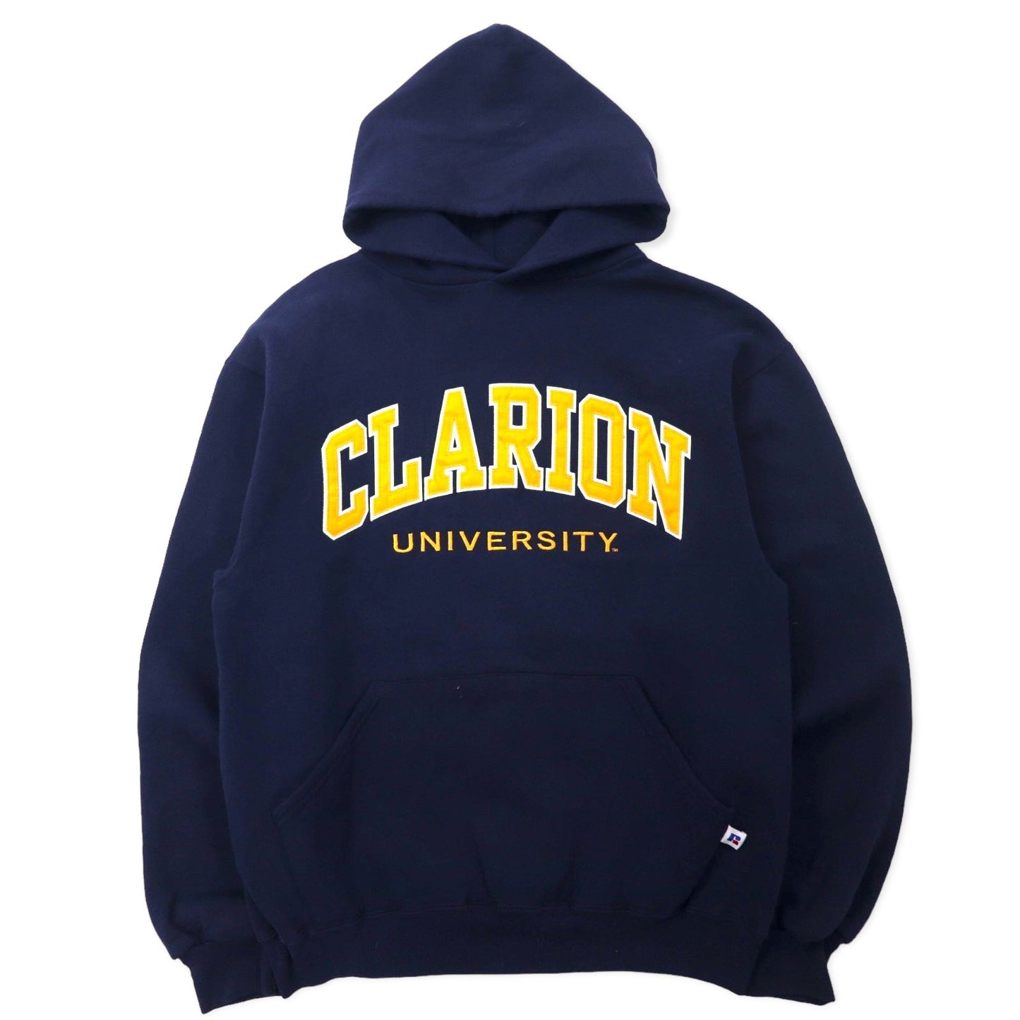 RUSSELL ATHLETIC 90年代 カレッジ プルオーバーパーカー M ネイビー コットン CLARION UNIVERSITY メキシコ製