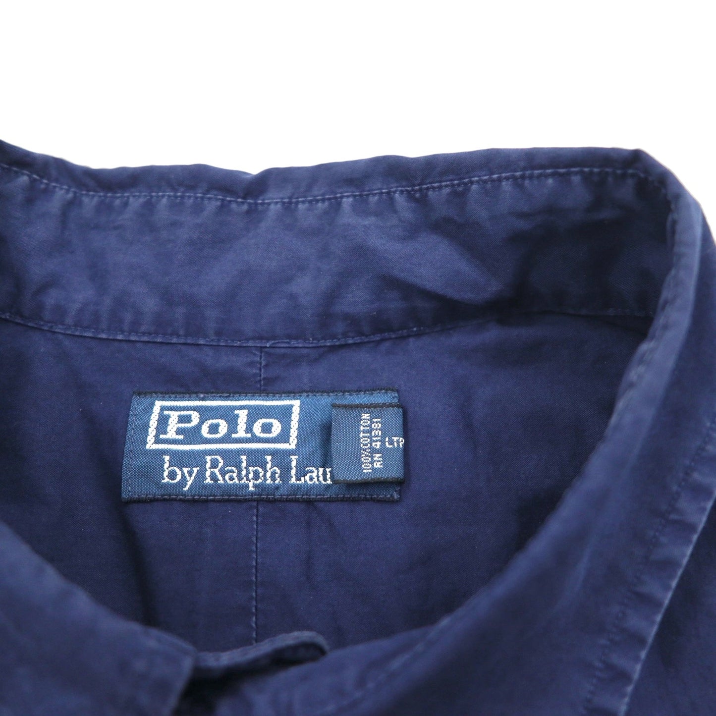 Polo by Ralph Lauren 90年代 半袖 シャツ XL ネイビー コットン 胸ポケット