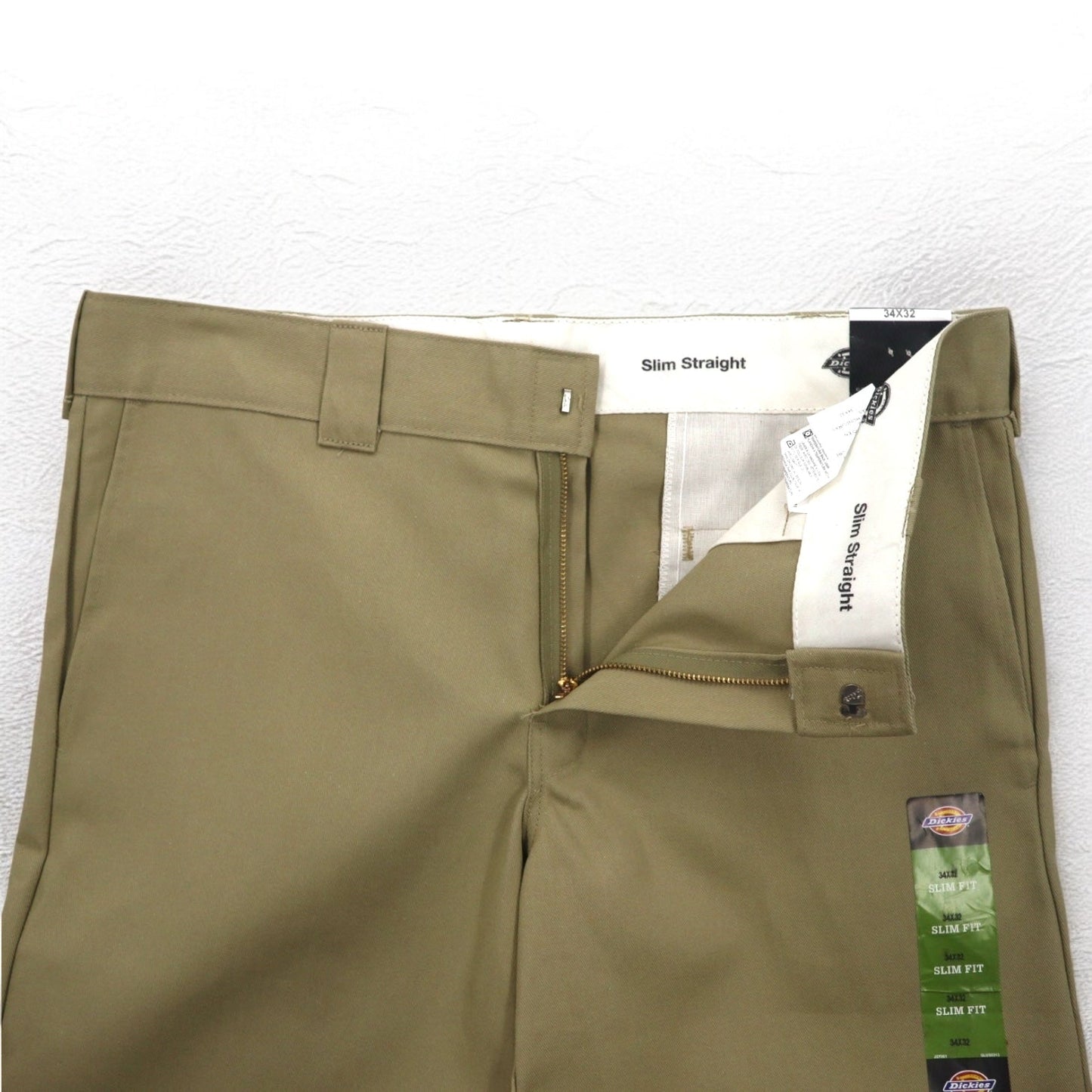 Dickies ワーク チノパンツ L ベージュ Slim Straight WP873KH ホンジュラス戦 未使用品