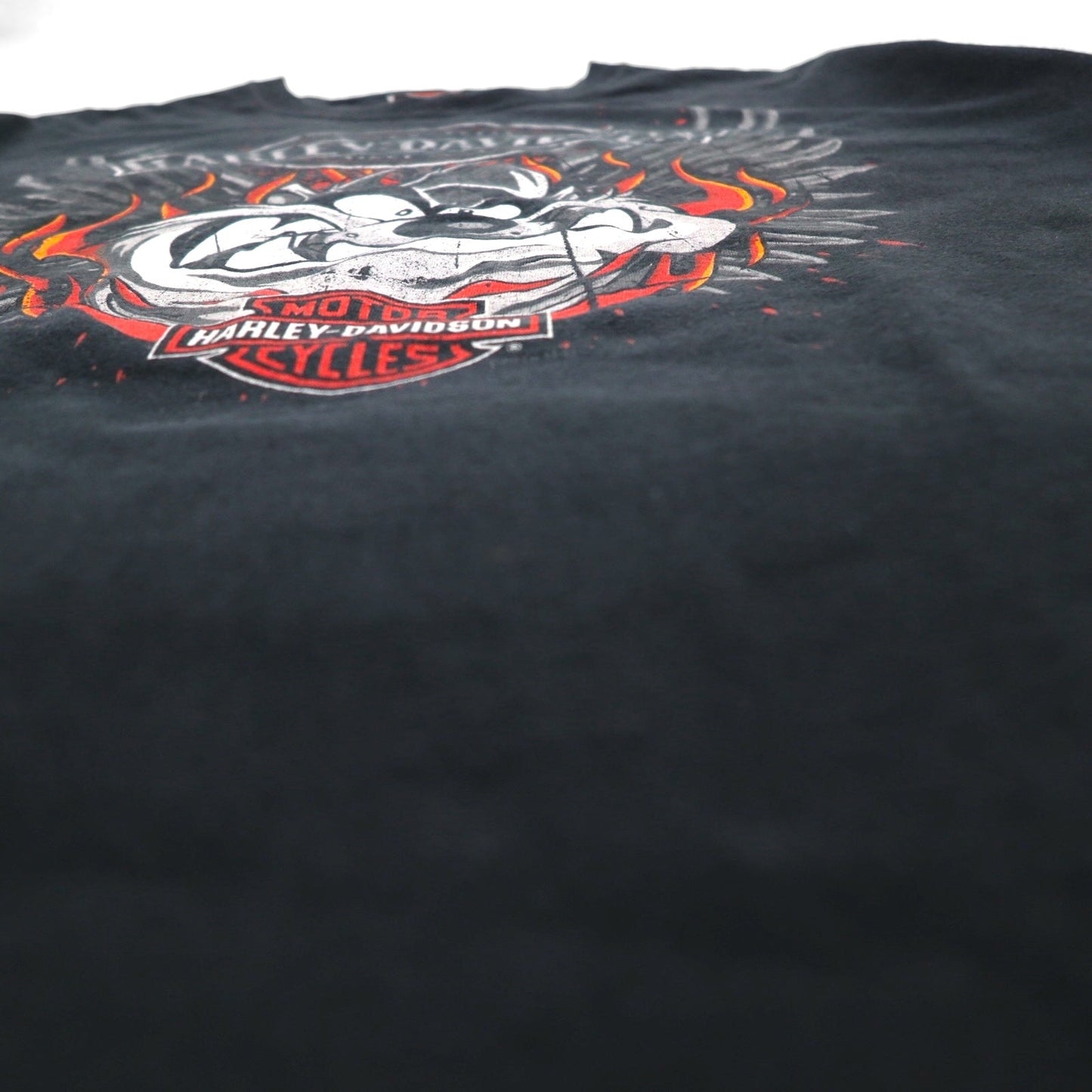 HARLEY DAVIDSON × Warner Bros. ルーニーチューンズ LOONEY TUNES Tシャツ 2XL ブラック キャラクタープリント ダズマニアンデビル DILLON BROTHERS ホンジュラス製