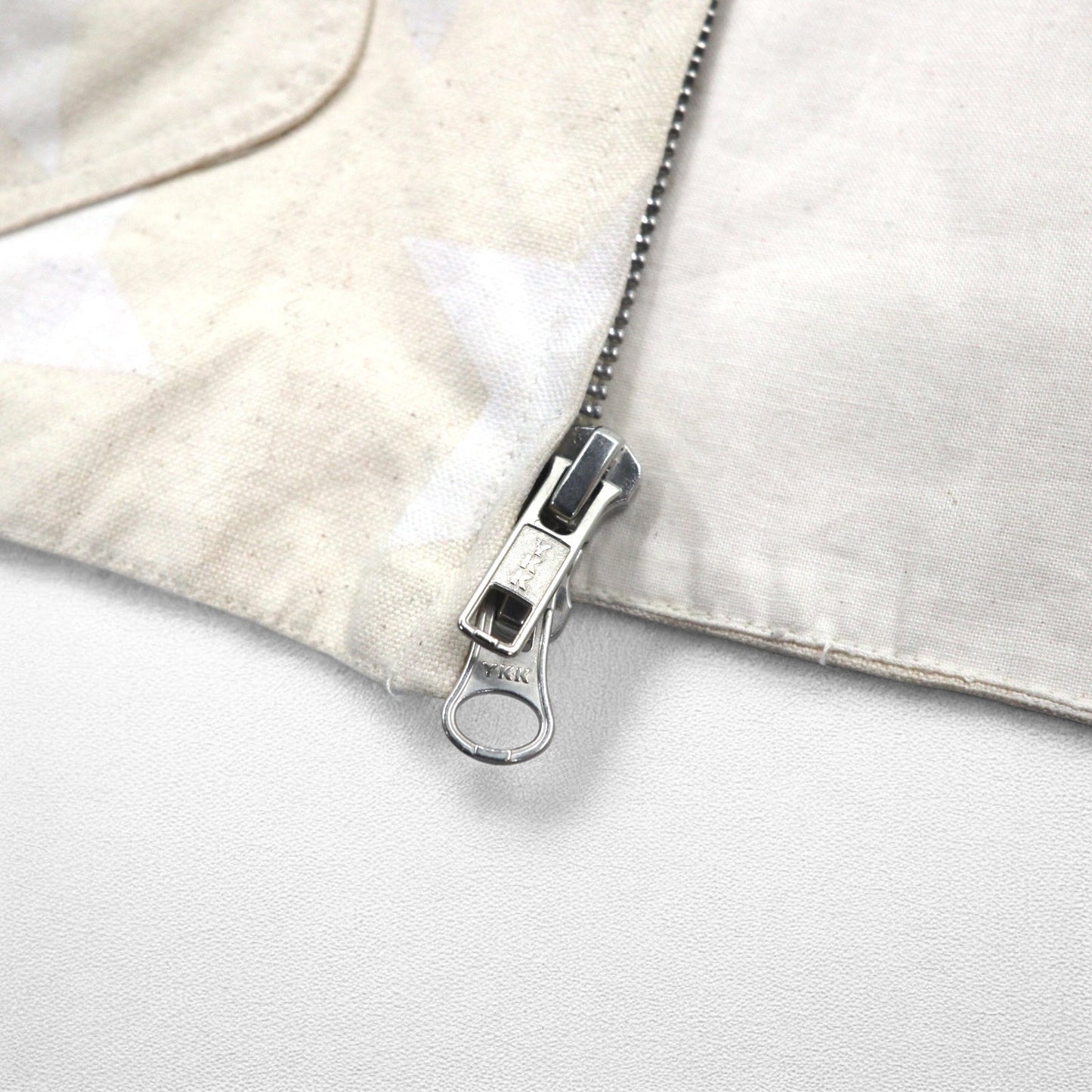 AiE ( Nepenthes ) USA製 ディーエスディーベスト dsd vest-9oz star M クリーム 総柄 星 ポケット ダブルジップ