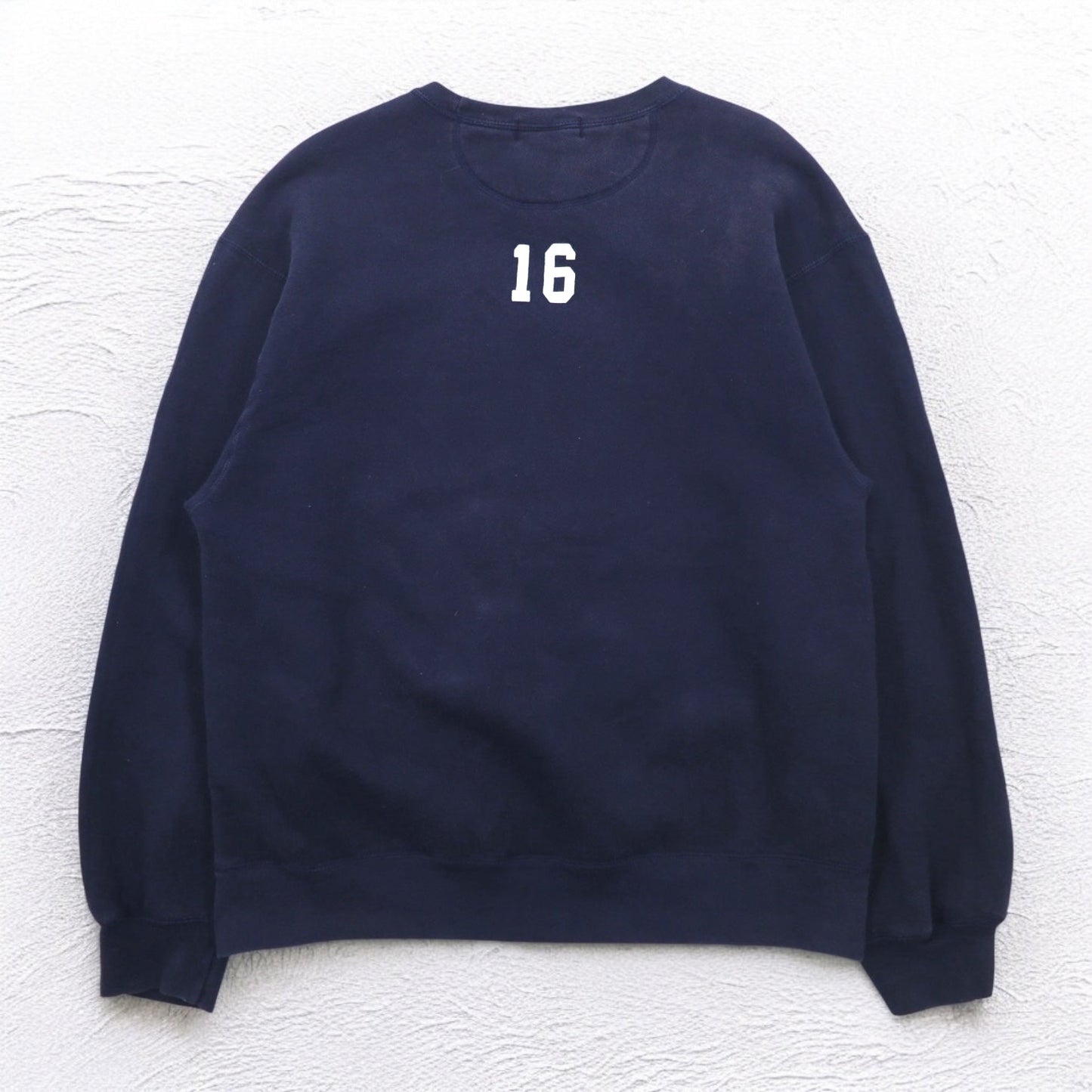 RUSSELLE ATHLETIC 90年代 TEAM ISSUE カレッジ スウェット L ネイビー 前V RYAN RAIDER BASEBALL 2段プリント メキシコ戦