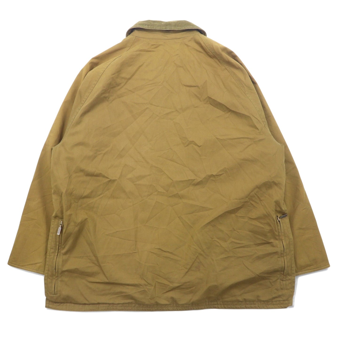 Barbour ブルガリア製 SOFT COTTON BEAUFORT JKT ビューフォートジャケット XXL ブラウン コットン 襟コーデュロイ 裏地チェック 3ワラント ノンオイル