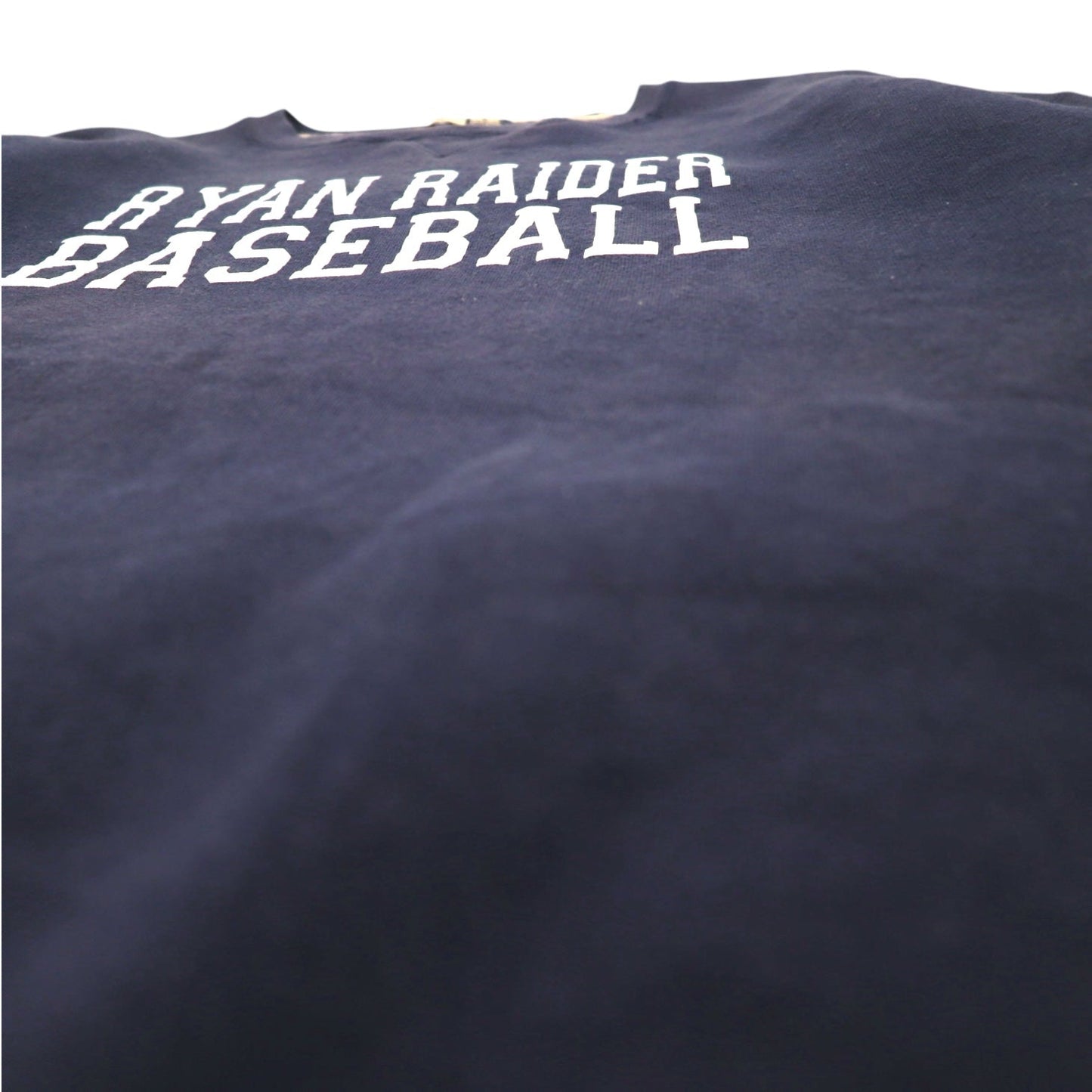 RUSSELLE ATHLETIC 90年代 TEAM ISSUE カレッジ スウェット L ネイビー 前V RYAN RAIDER BASEBALL 2段プリント メキシコ戦