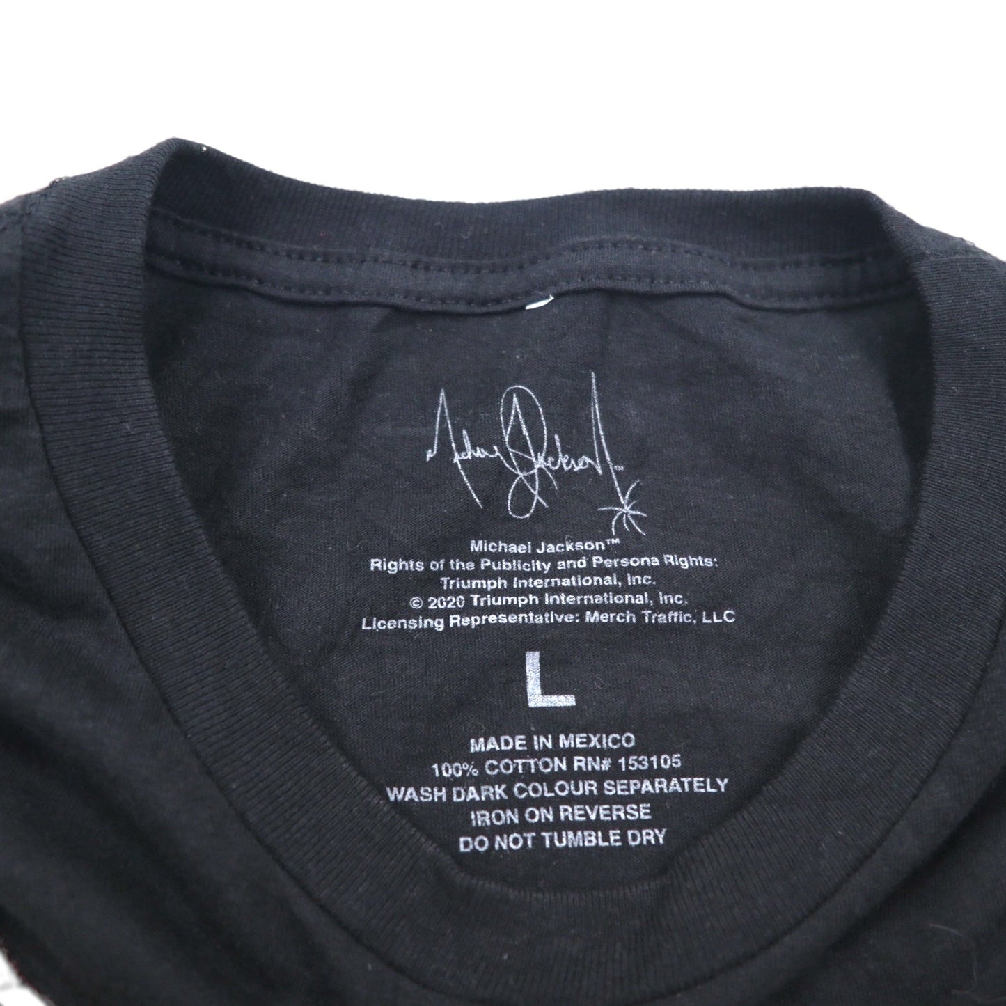 MICHAEL JACKSON マイケルジャクソン ミュージック アーティスト Tシャツ L ブラック THRILLER スリラー メキシコ製