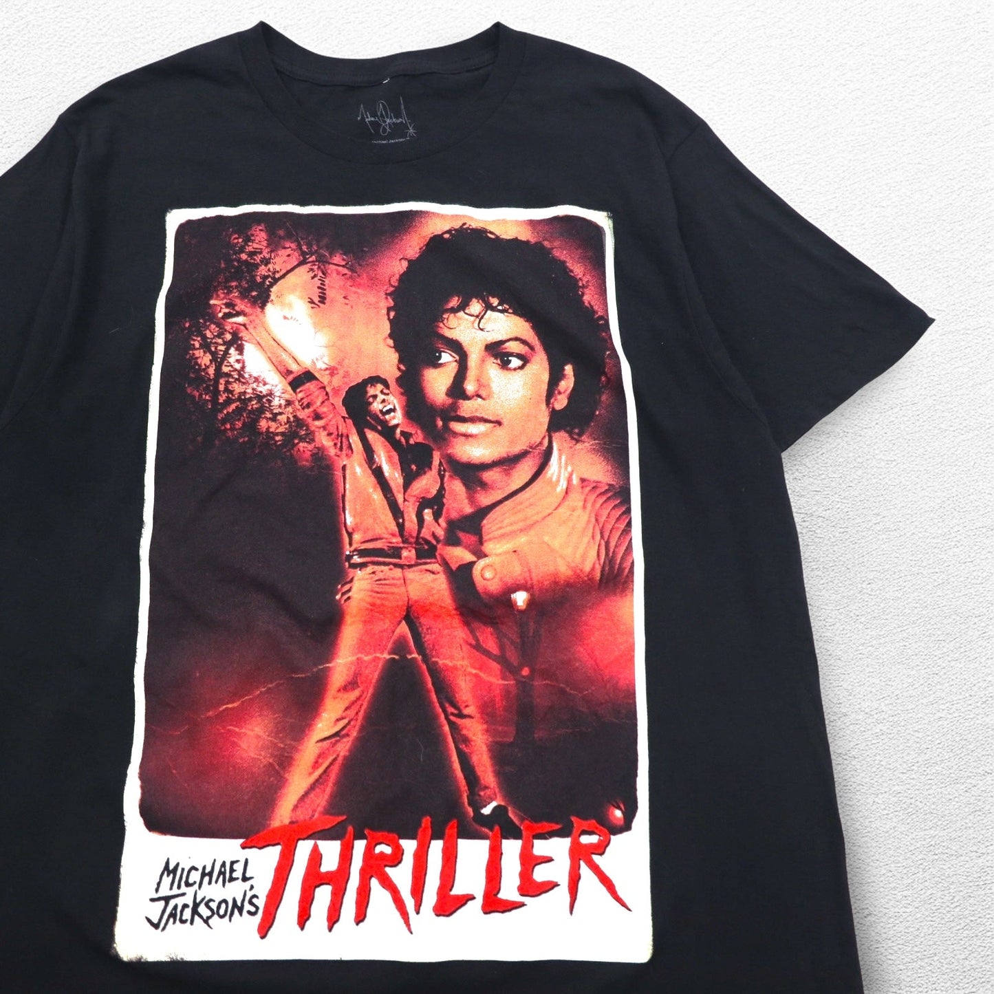 MICHAEL JACKSON マイケルジャクソン ミュージック アーティスト Tシャツ L ブラック THRILLER スリラー メキシコ製