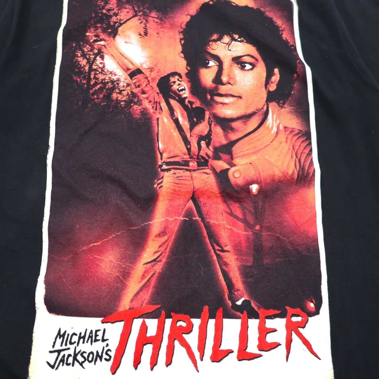 MICHAEL JACKSON マイケルジャクソン ミュージック アーティスト Tシャツ L ブラック THRILLER スリラー メキシコ製