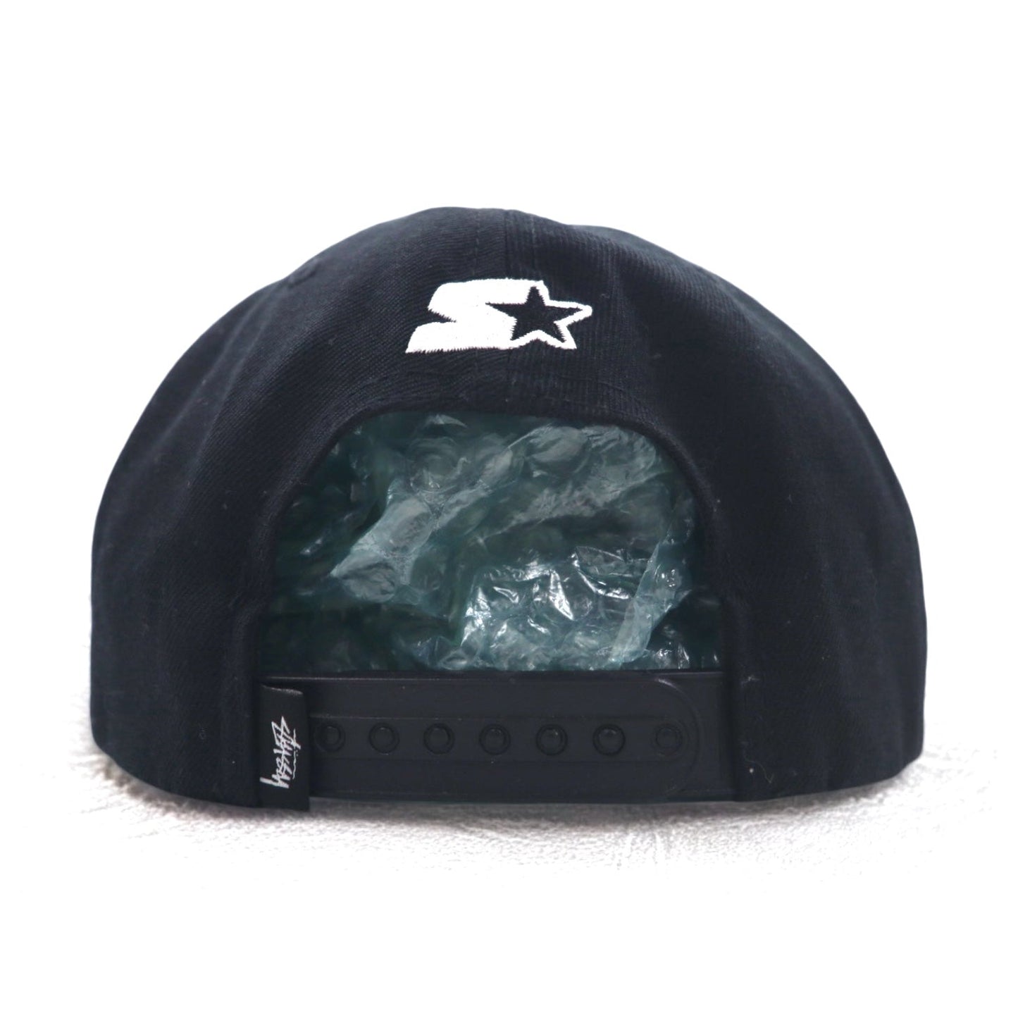 stussy CAPZ × STARTER ベースボールキャップ スナップバック FREE ブラック アクリル ウール シャネルロゴ