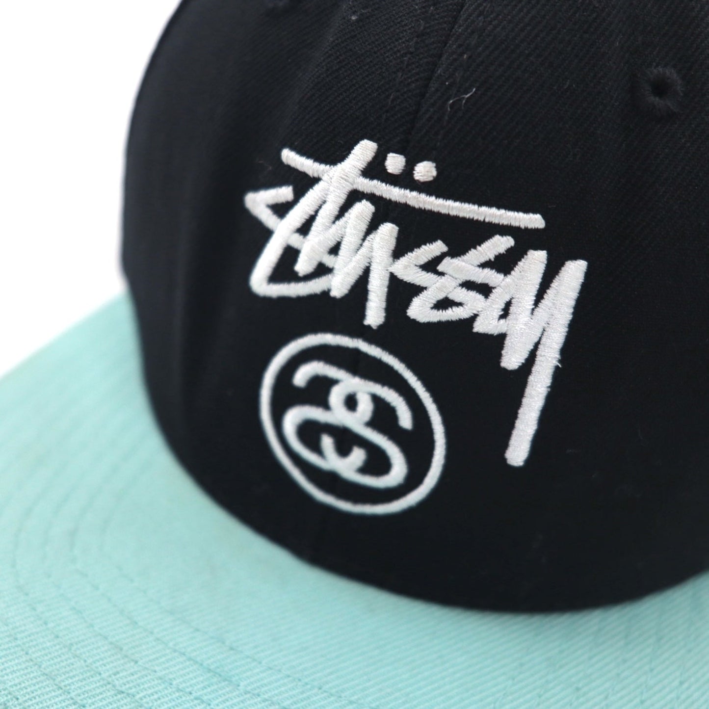 stussy CAPZ × STARTER ベースボールキャップ スナップバック FREE ブラック アクリル ウール シャネルロゴ