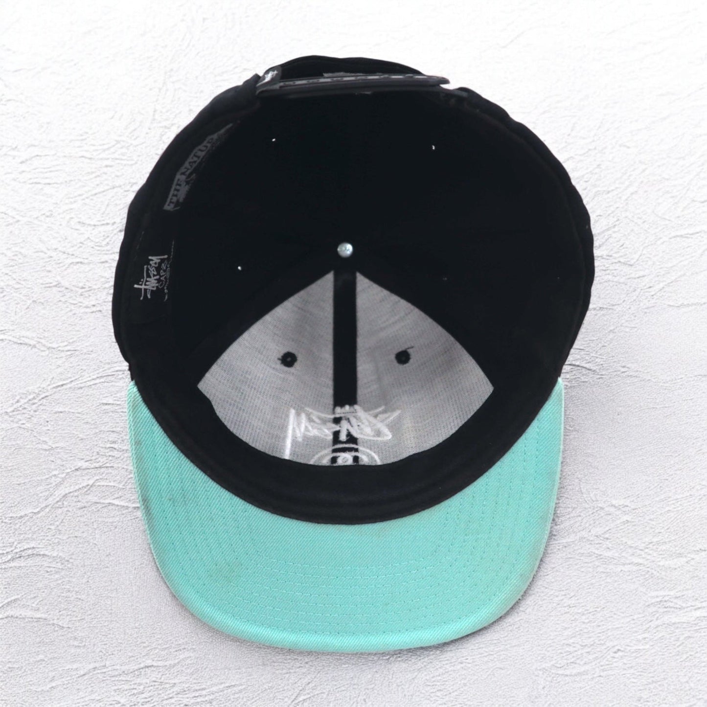 stussy CAPZ × STARTER ベースボールキャップ スナップバック FREE ブラック アクリル ウール シャネルロゴ