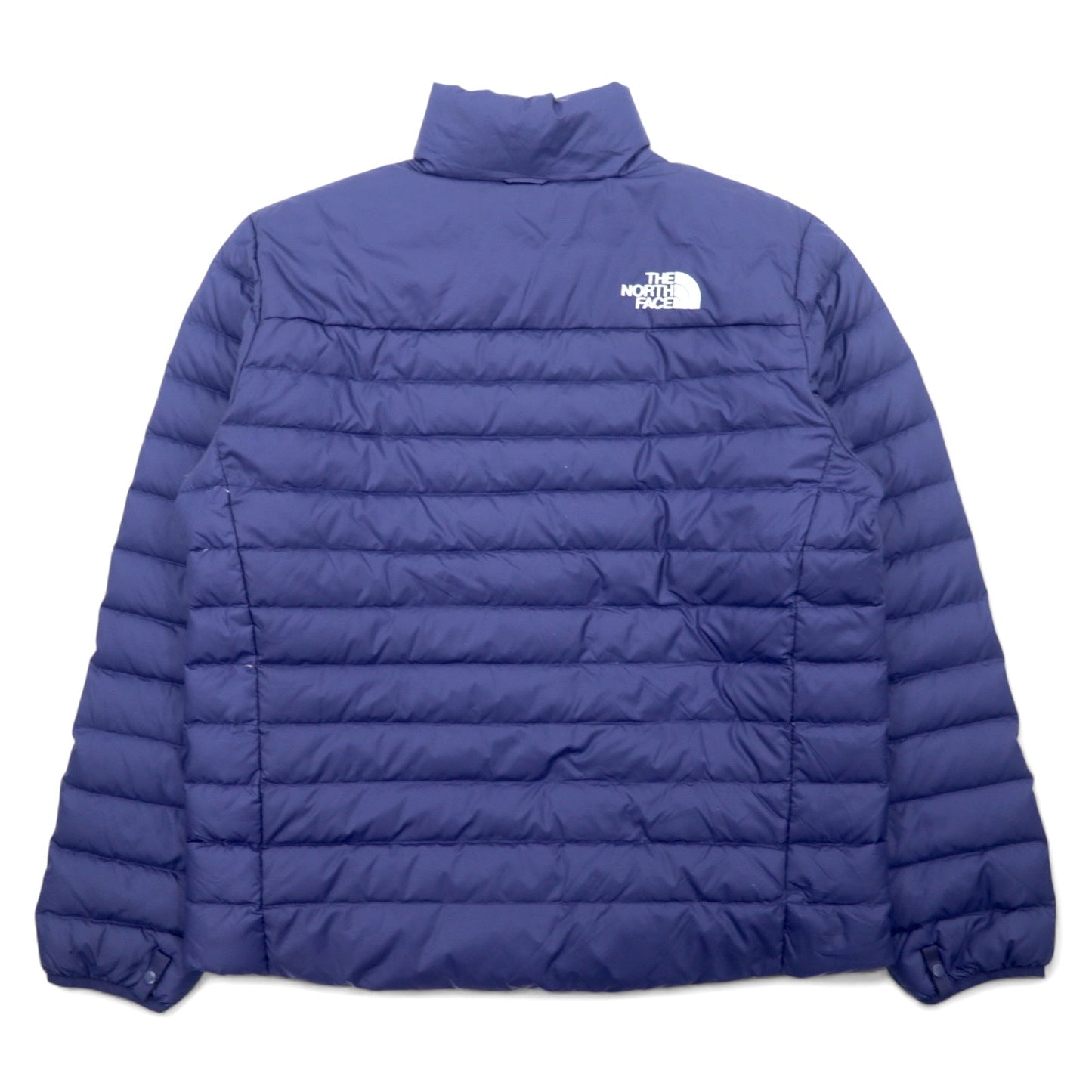 THE NORTH FACE 550フィルパワー FLARE DOWN JACKET フレア ダウンジャケット L ネイビー ナイロン ロゴ刺繍 ドローコード NF0A55XG
