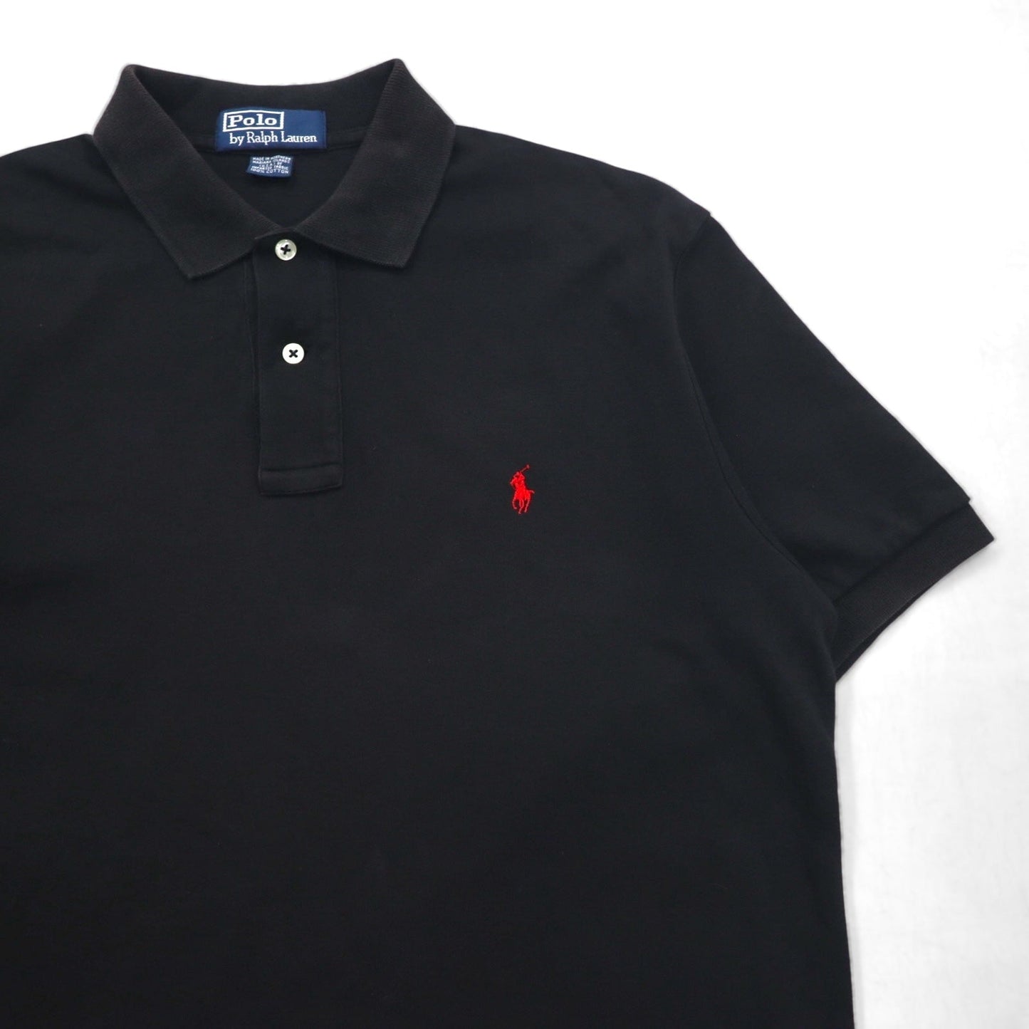 Polo by Ralph Lauren 90年代 ポロシャツ M ブラック コットン スモールポニー刺繍