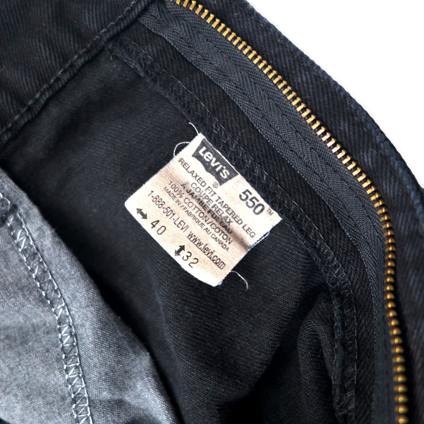 Levi's カナダ製 90年代 550 RELAXED FIT ブラック デニムパンツ 40 ビッグサイズ 550-0260