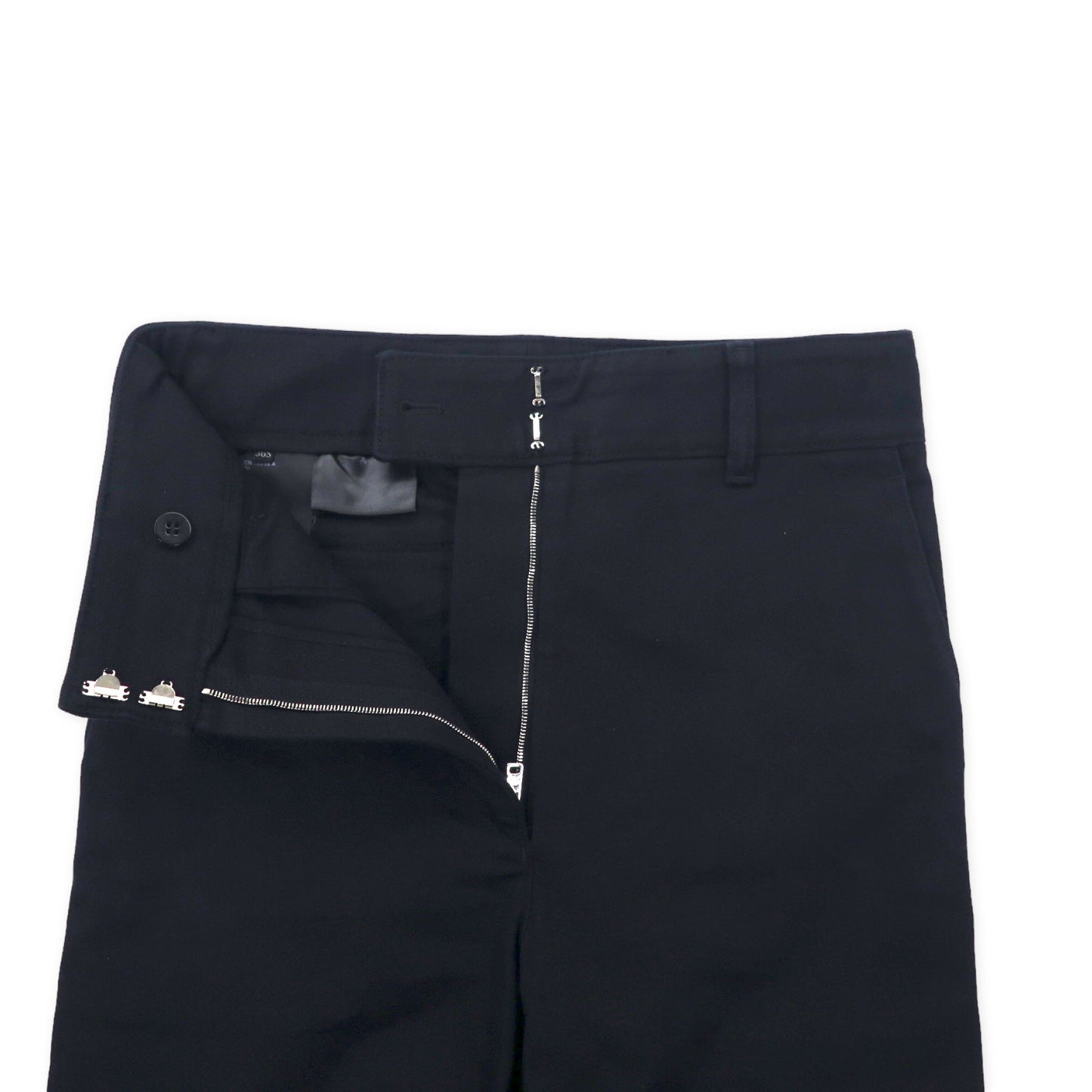 PRADA コットンツイル テーパードパンツ スラックス トラウザー 36S ブラック APD1 2017 4926 P2378 S181 P33 イタリア製