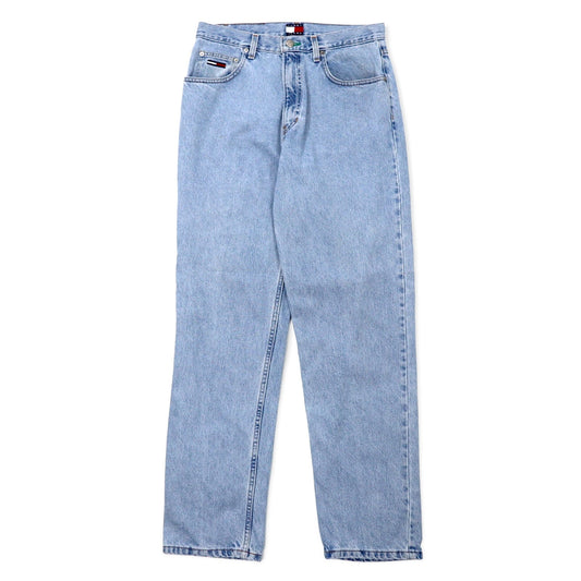 TOMMY JEANS USA製 90年代 バギー テーパード デニムパンツ 32 ブルー アイスウォッシュ コットン