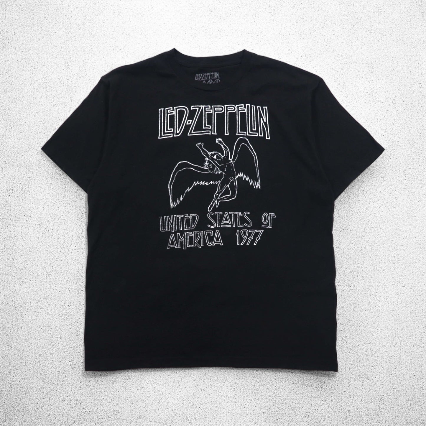LED ZEPPELIN レッドツェッペリン ロック バンド Tシャツ XL ブラック コットン UNITED STATES OF AMERICA 1977