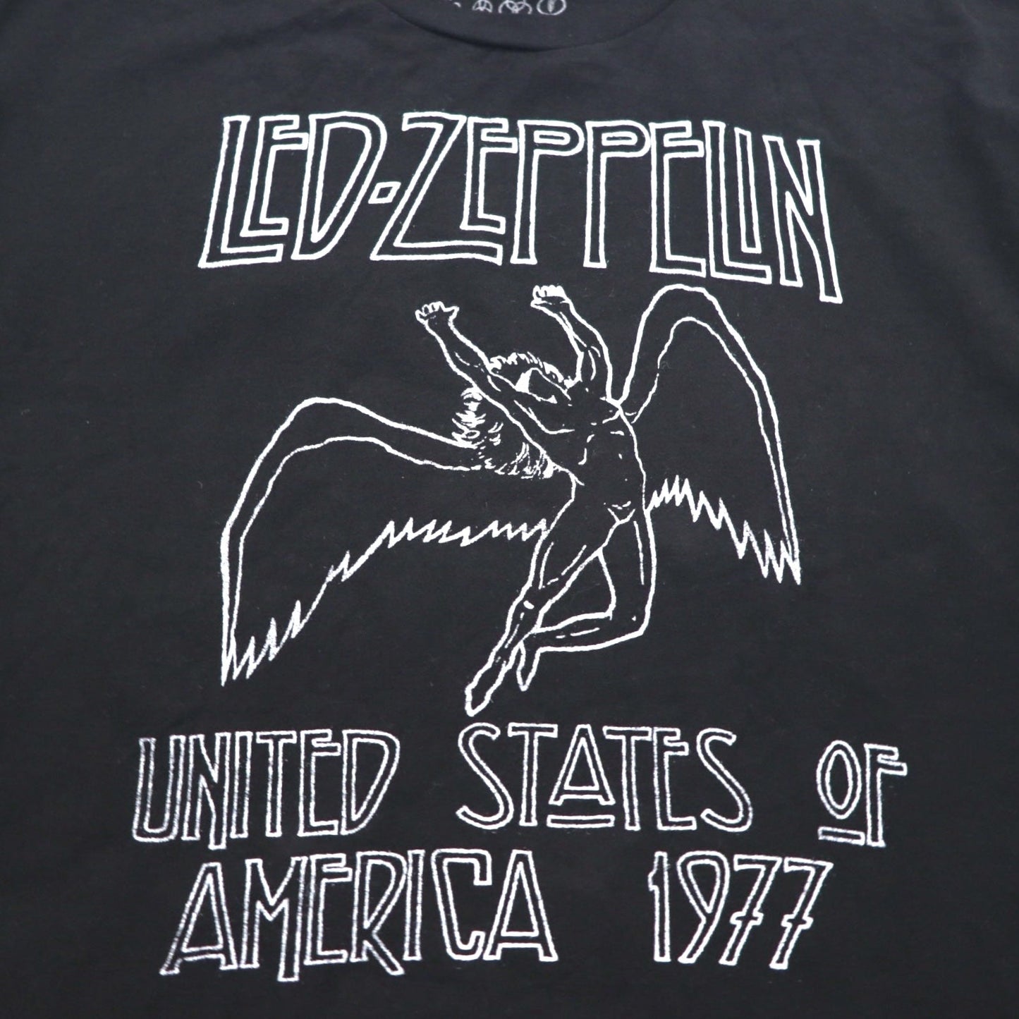 LED ZEPPELIN レッドツェッペリン ロック バンド Tシャツ XL ブラック コットン UNITED STATES OF AMERICA 1977