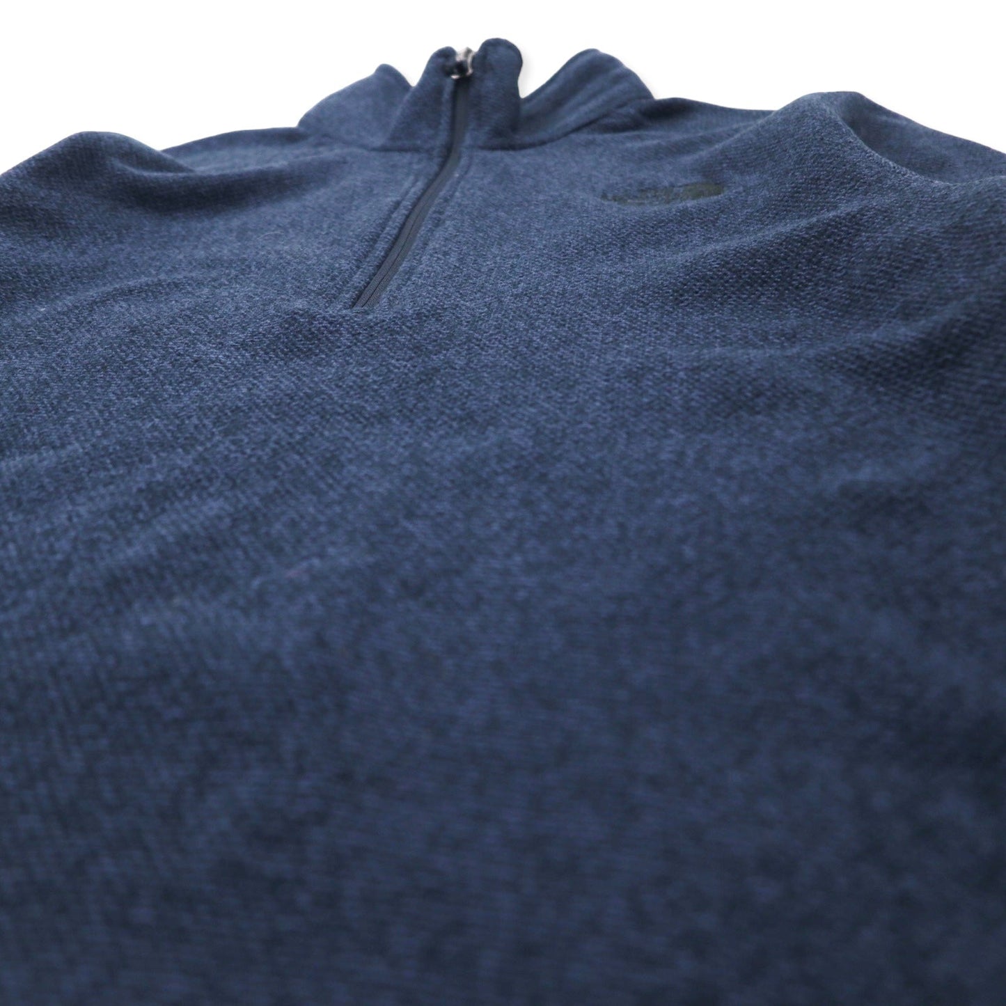 THE NORTH FACE ハーフジップ フリースジャケット S ネイビー ポリエステル ロゴ刺繍