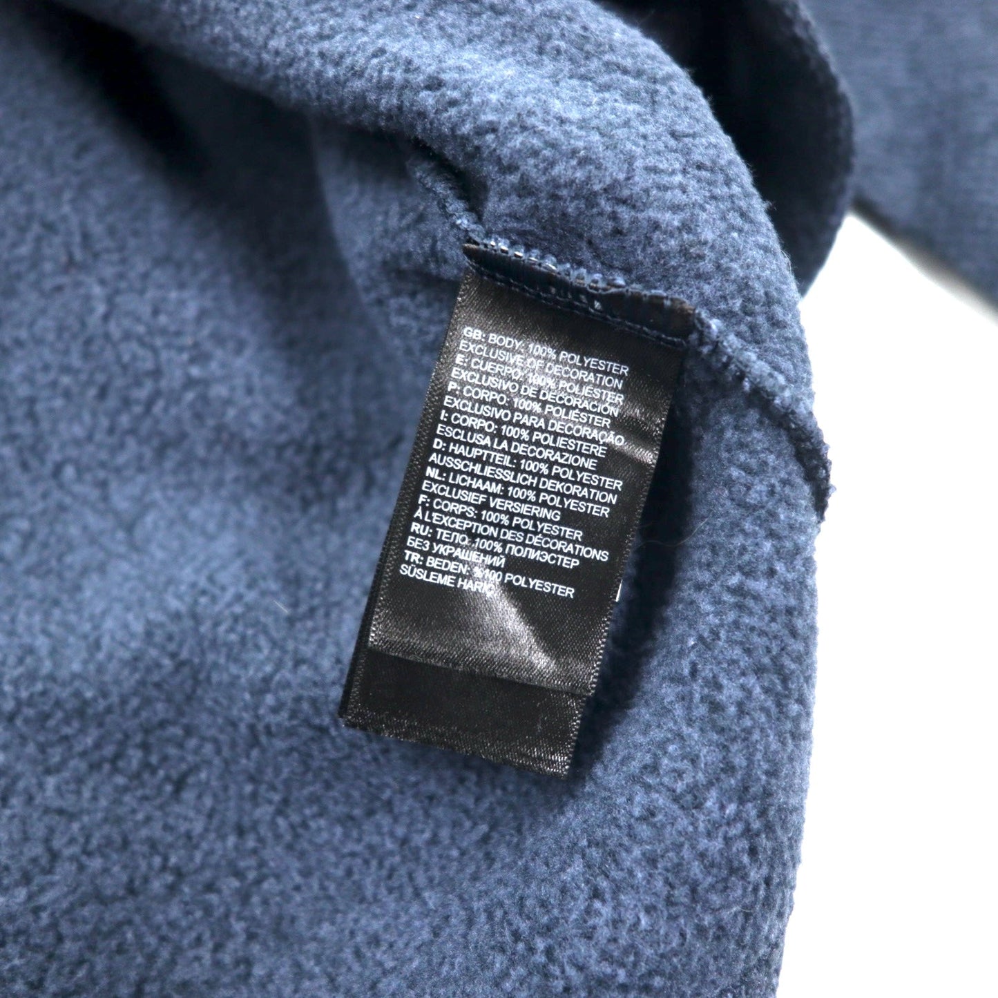 THE NORTH FACE ハーフジップ フリースジャケット S ネイビー ポリエステル ロゴ刺繍