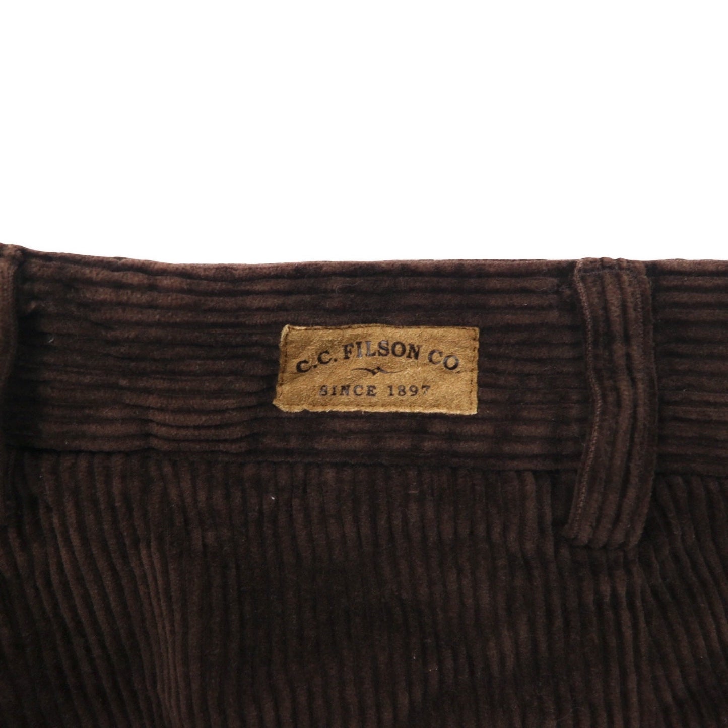 C.C.FILSON タック ワイド コーデュロイパンツ L ブラウン コットン