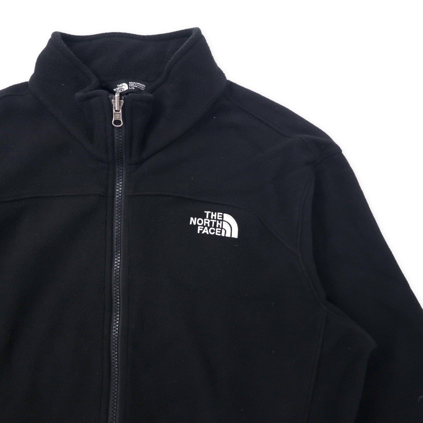 THE NORTH FACE フルジップ フリースジャケット L ブラック ポリエステル ロゴ刺繍