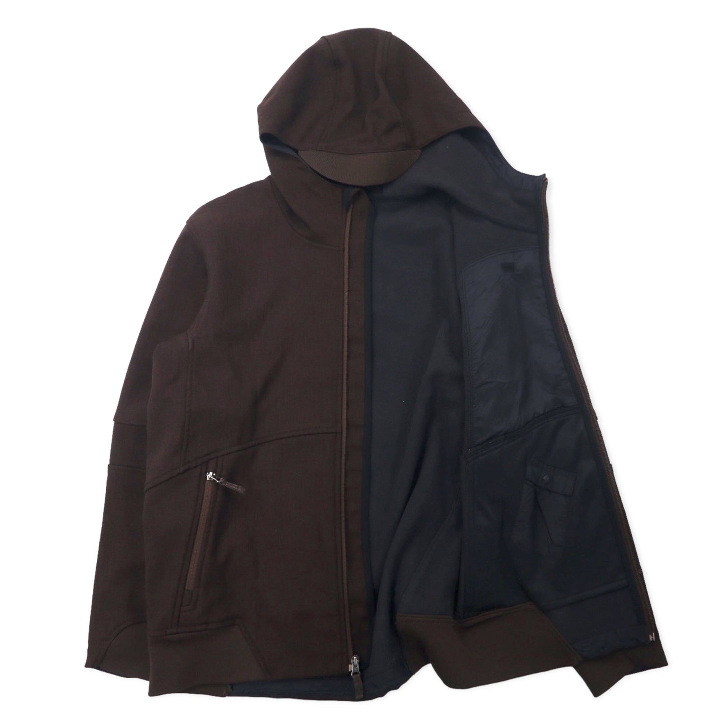 THE NORTH FACE エイペックス ソフトシェルジャケット フーディー M ブラウン ポリエステル フリースライナー ロゴ刺繍 TNF APEX