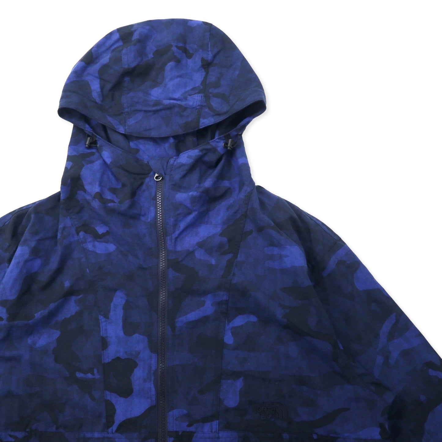 THE NORTH FACE ノベルティ コンパクト ジャケット L ブルー ナイロン カモフラ 撥水加工 Novelty Compact Jacket NP71535