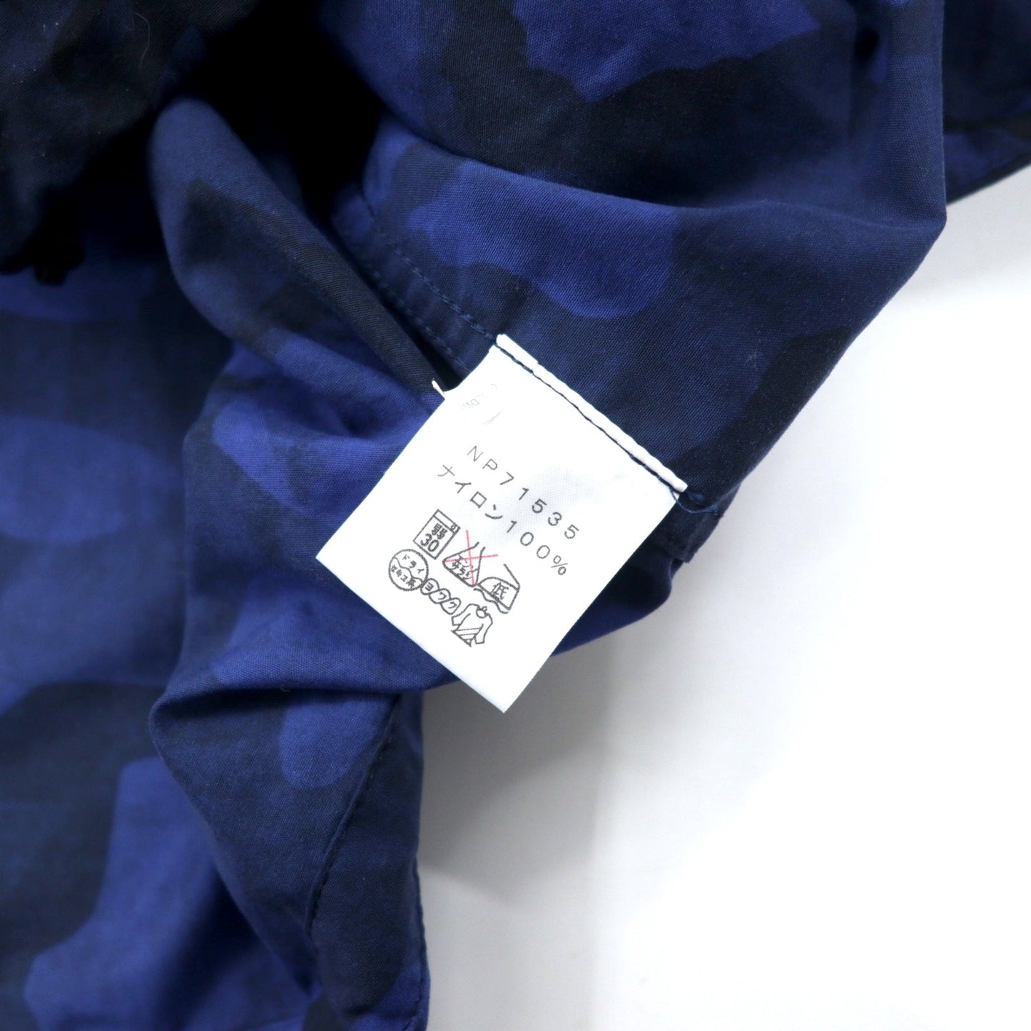 THE NORTH FACE ノベルティ コンパクト ジャケット L ブルー ナイロン カモフラ 撥水加工 Novelty Compact Jacket NP71535